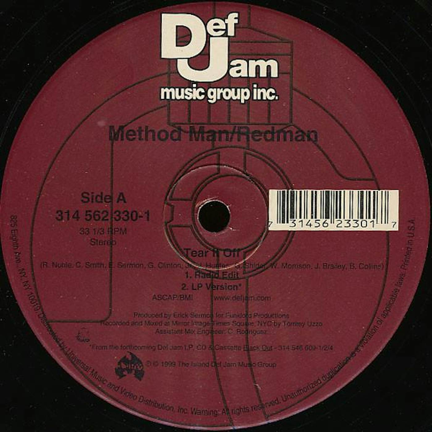 Method Man Tear It Off Vinyl Record