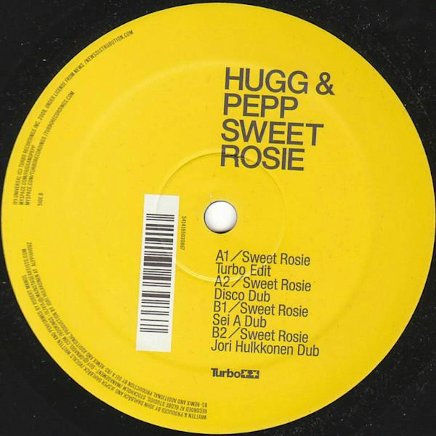 Hugg & Pepp SWEET ROSIE Vinyl Record - Sweden Release