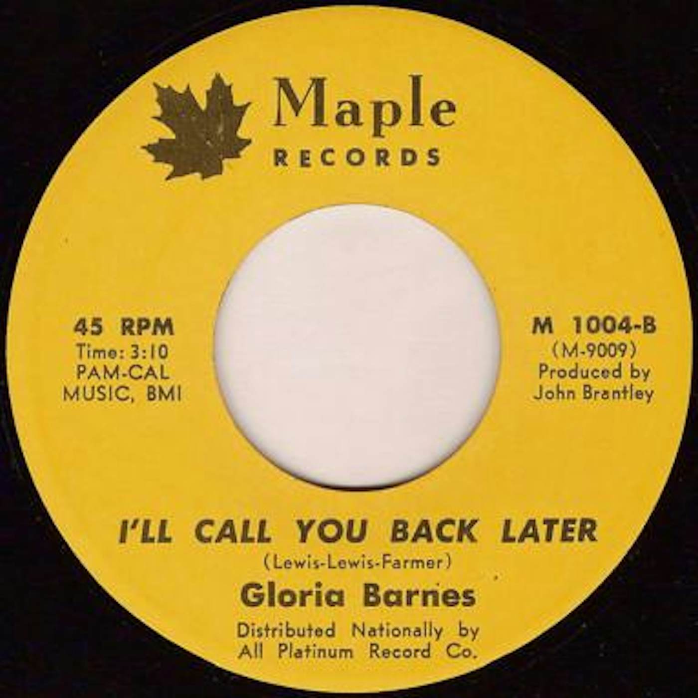 Gloria Barnes OLD BEFORE MY TIME / I'LL CALL YOU BACK LATER Vinyl Record