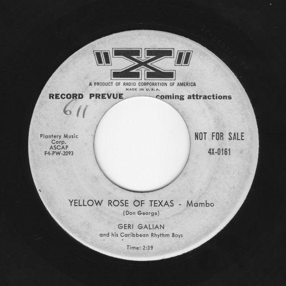 Yellow Rose Of Texas (Mambo) / Autumn Leaves Geri Galian And His Caribbean Rhythm Boys