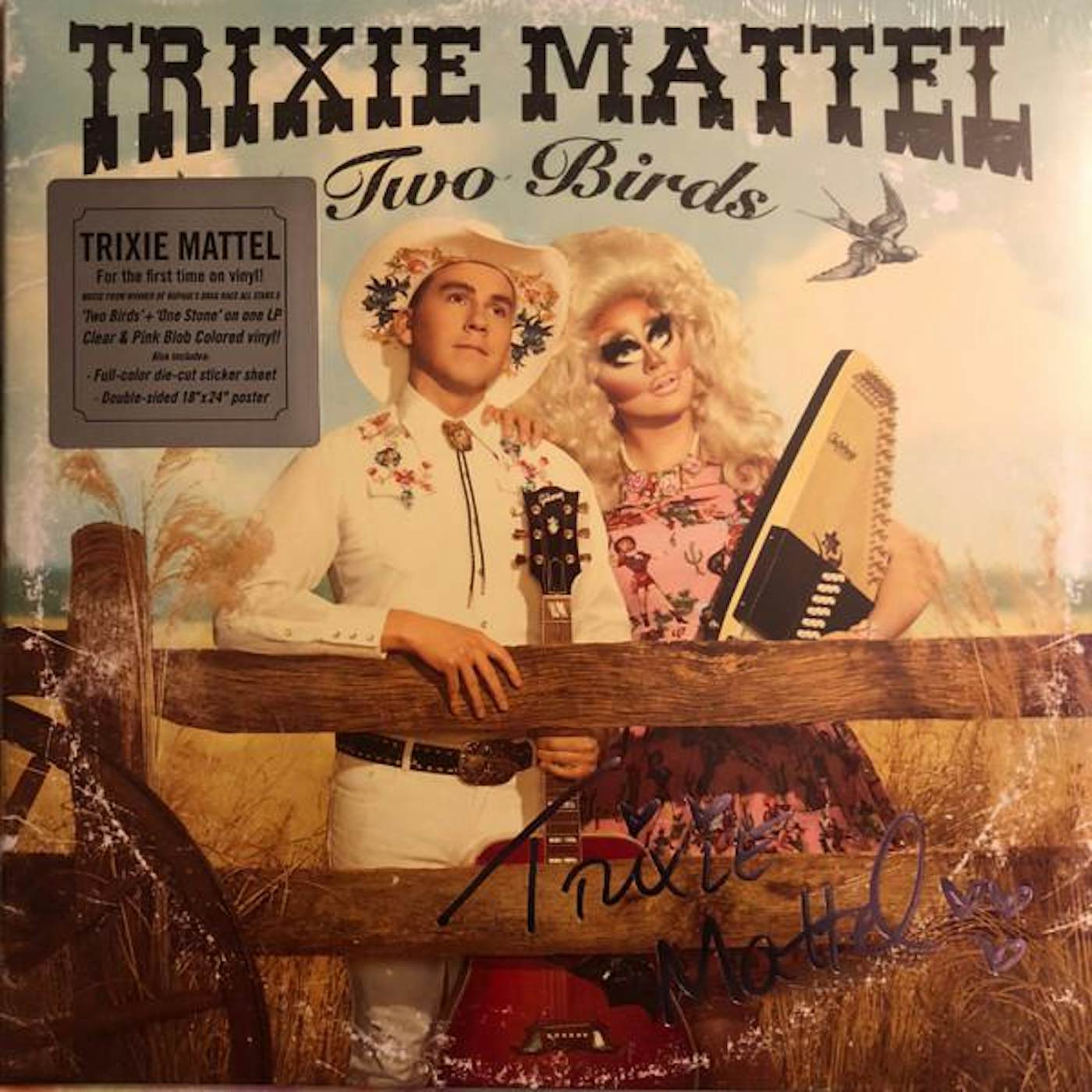Trixie Mattel TWO BIRDS ONE STONE (CLEAR W/PINK BLOB VINYL) Vinyl Record