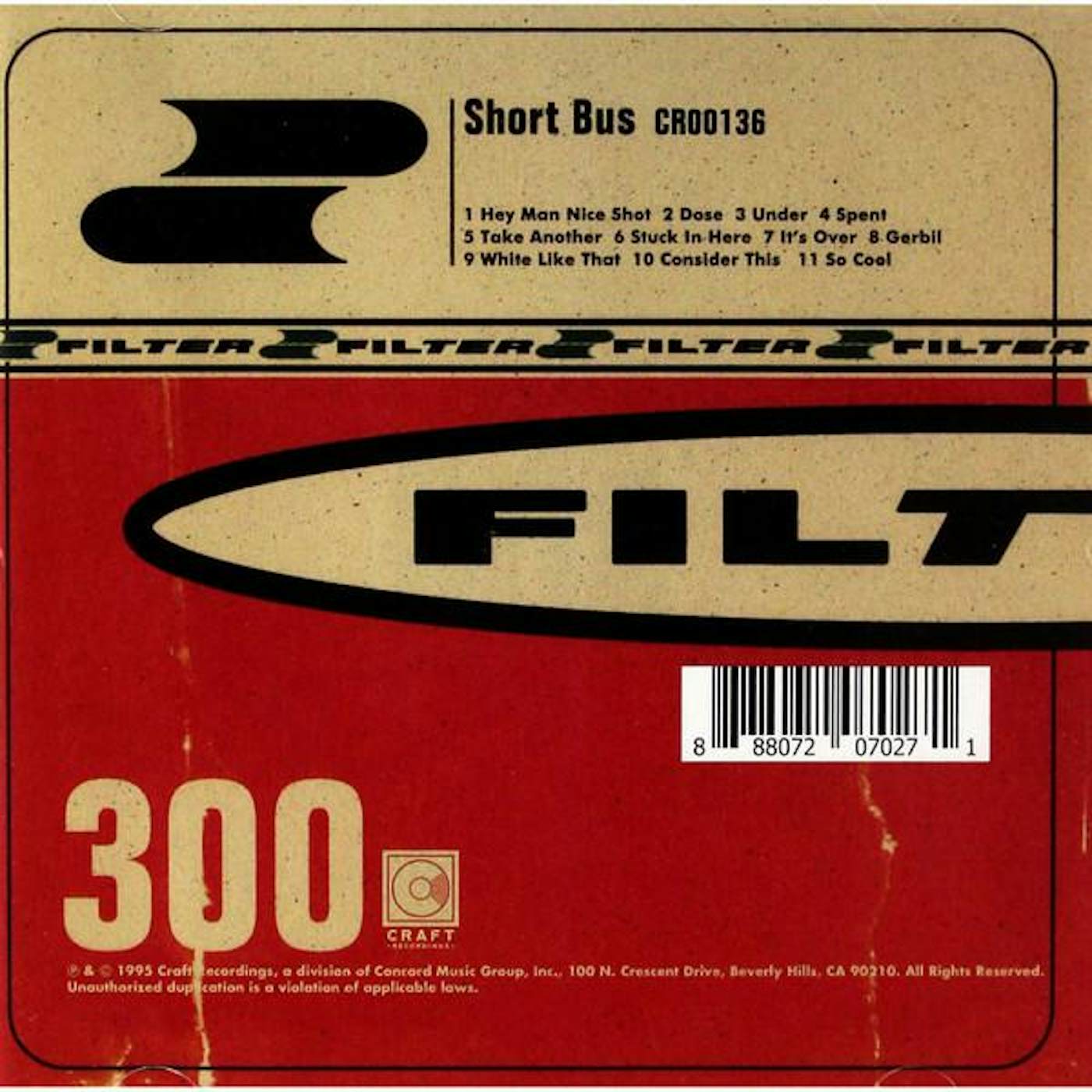 Filter SHORT BUS CD