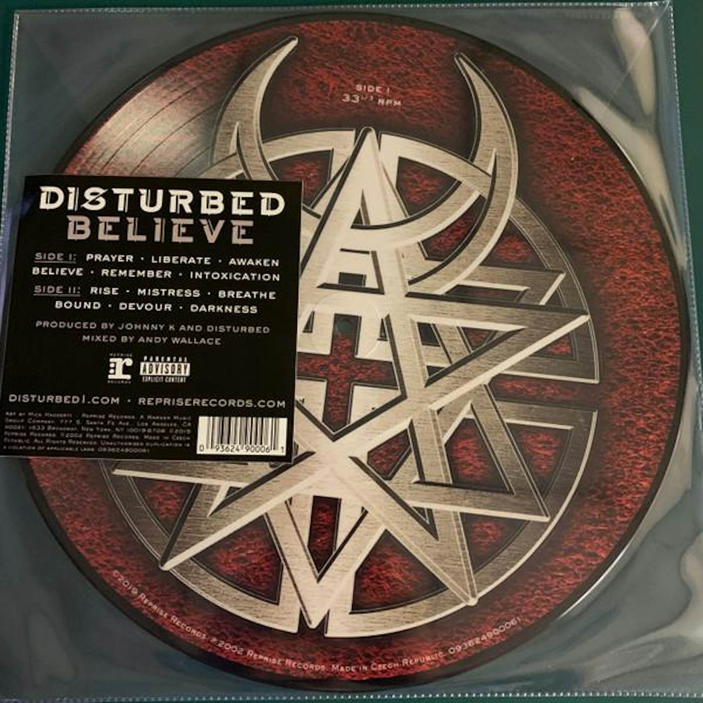Disturbed BELIEVE (PICTURE DISC) Vinyl Record
