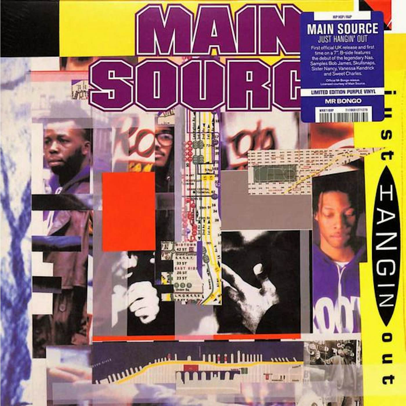 Main Source JUST HANGIN OUT / LIVE AT THE BARBECUE Vinyl Record