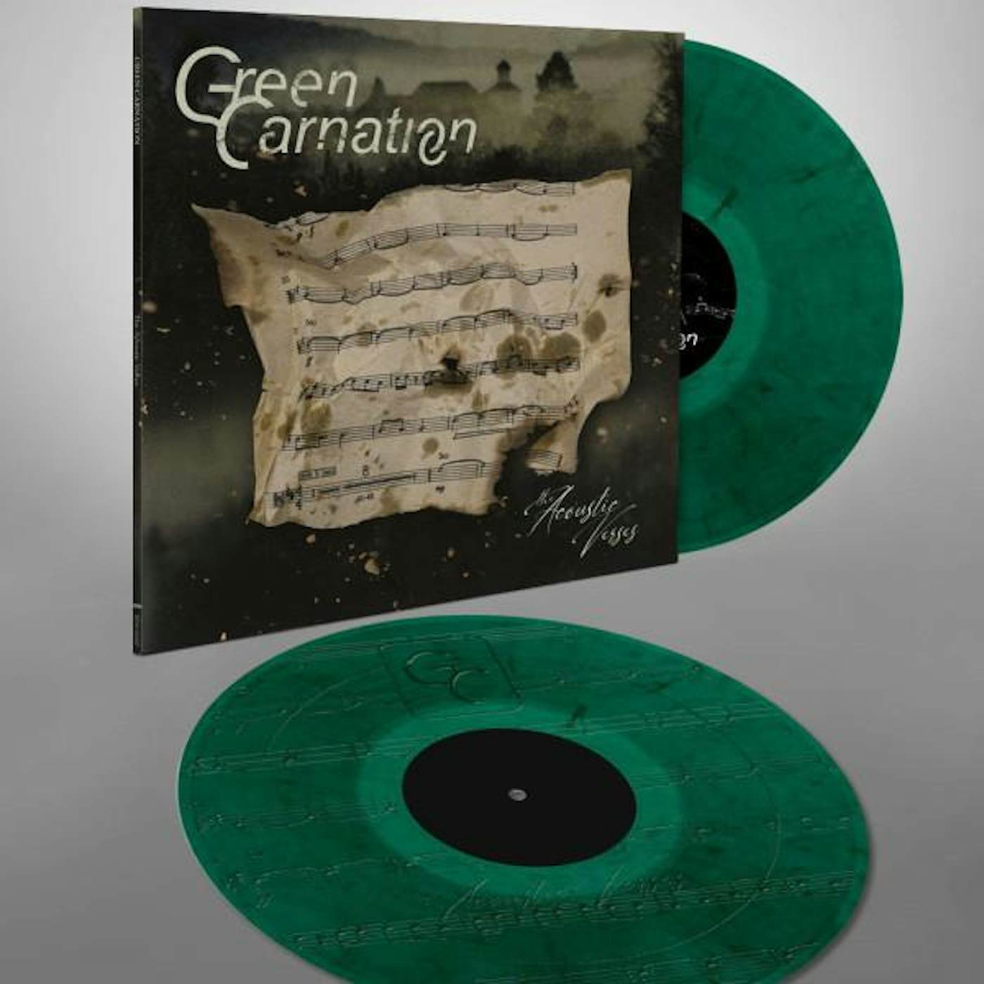 Green Carnation ACOUSTIC VERSES (ANNIVERSARY) (GREEN & BLACK MARBLED VINYL/2LP) Vinyl Record