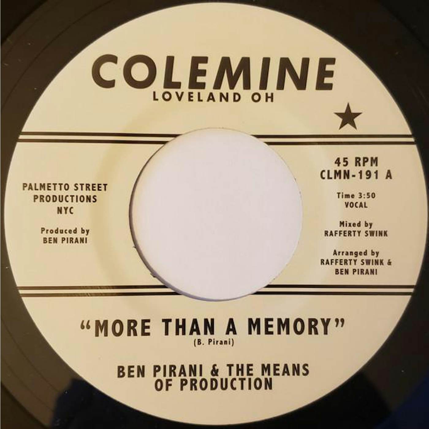 Ben Pirani MORE THAN A MEMORY Vinyl Record