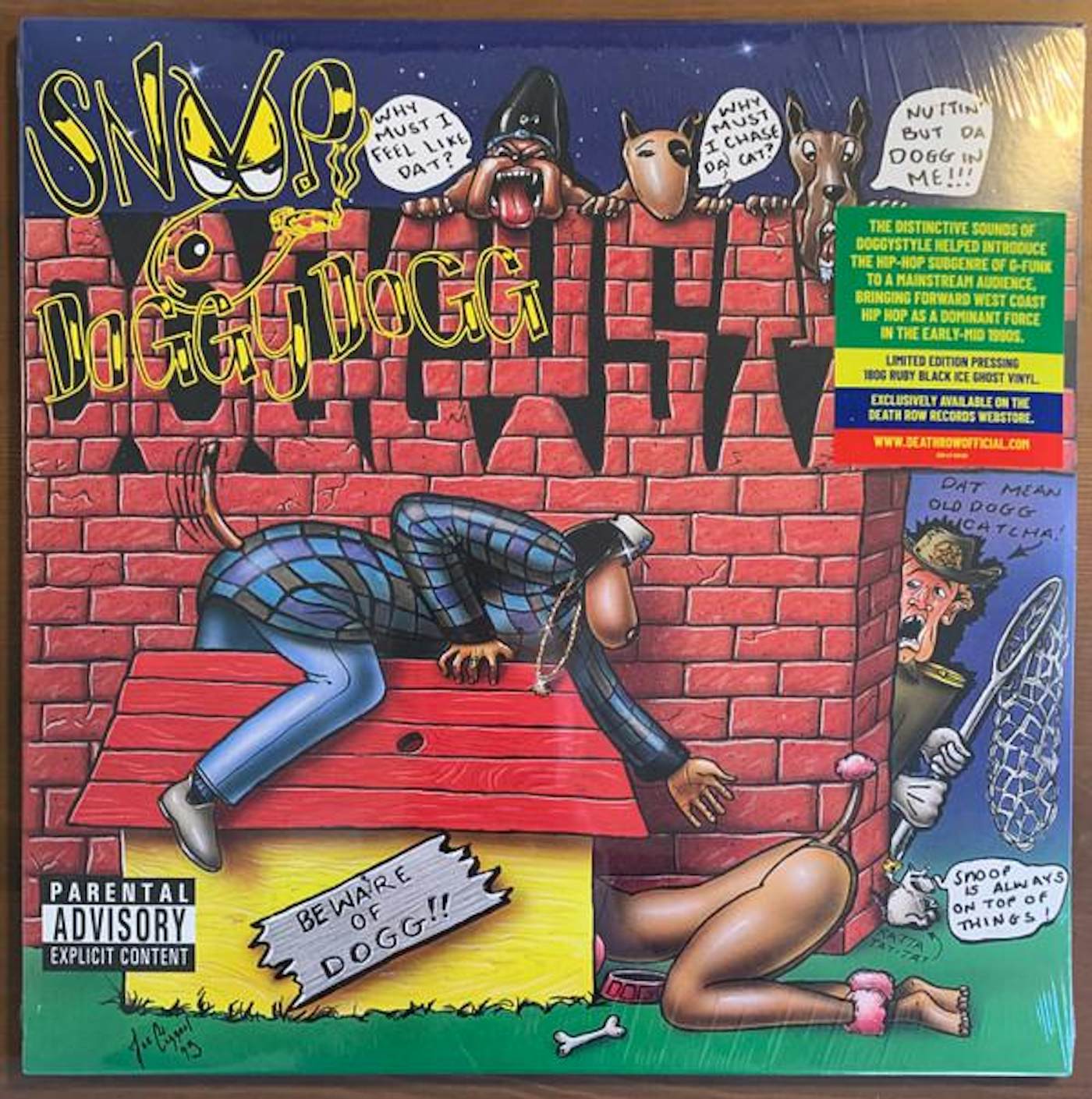 Snoop Dogg DOGGYSTYLE - BLACK/RED WITH YELLOW/BLUE SPLATTER Vinyl