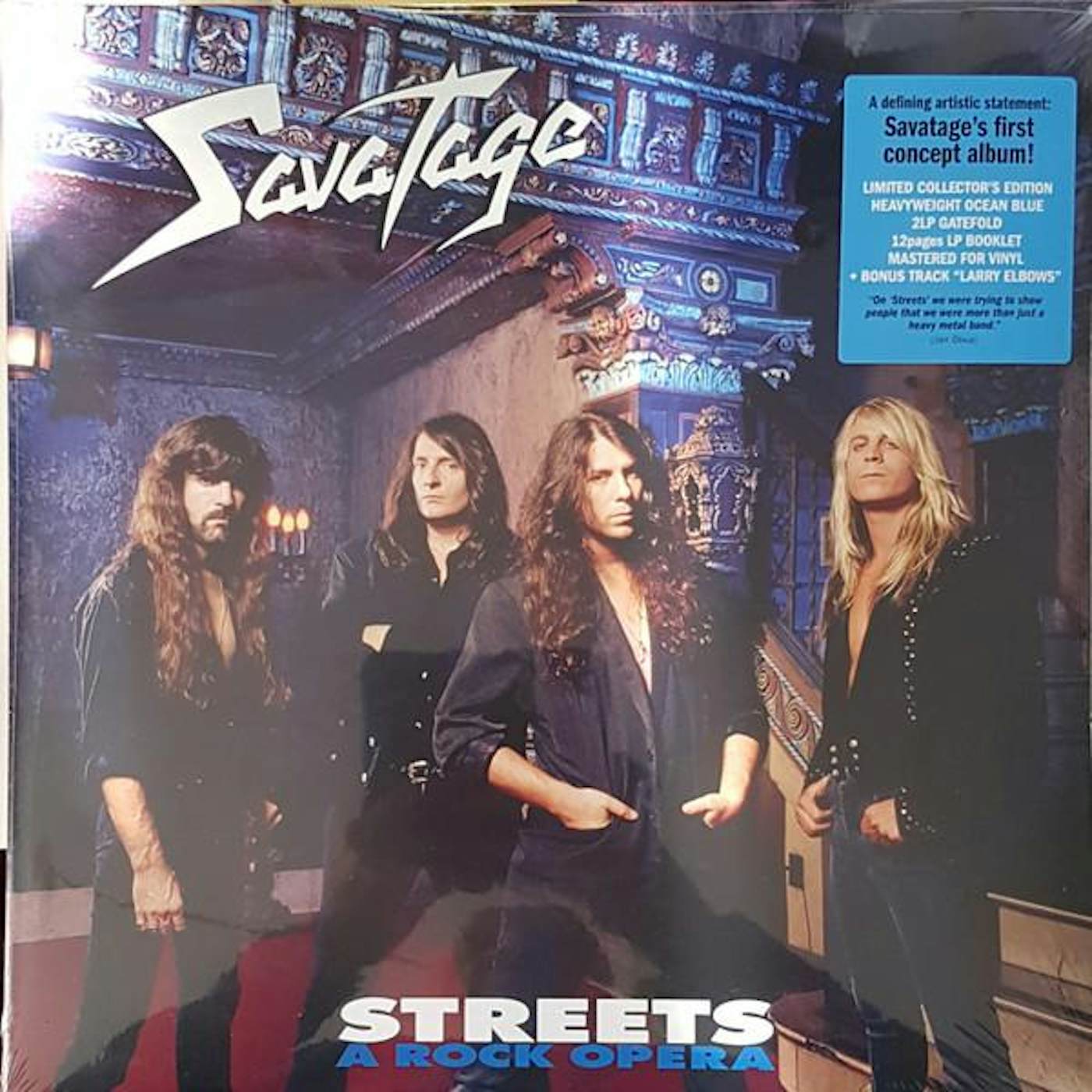 Savatage STREETS - A ROCK OPERA (OCEAN BLUE VINYL/2LP) Vinyl Record