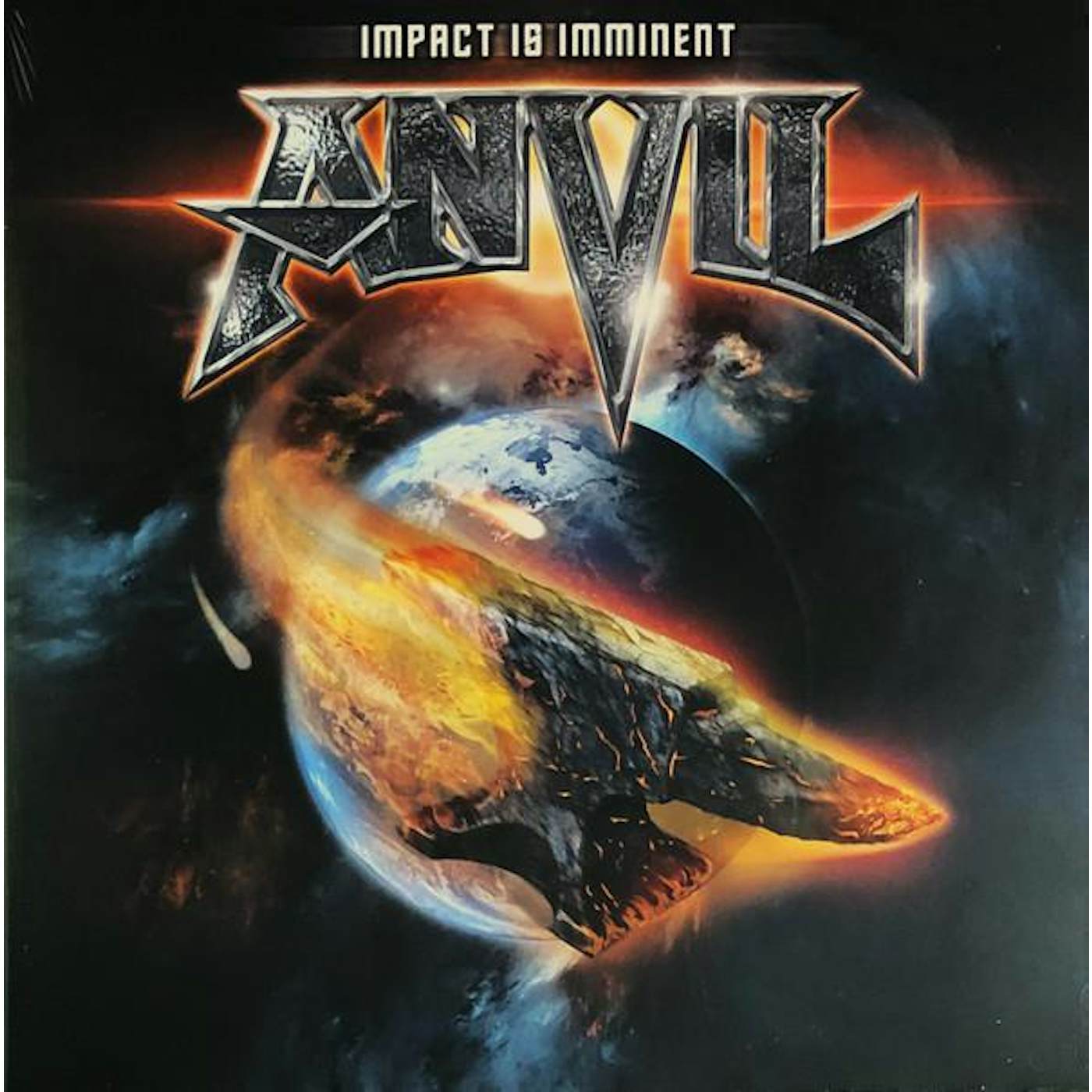 Anvil IMPACT IS IMMINENT (RED/BLACK MARBLE VINYL) Vinyl Record