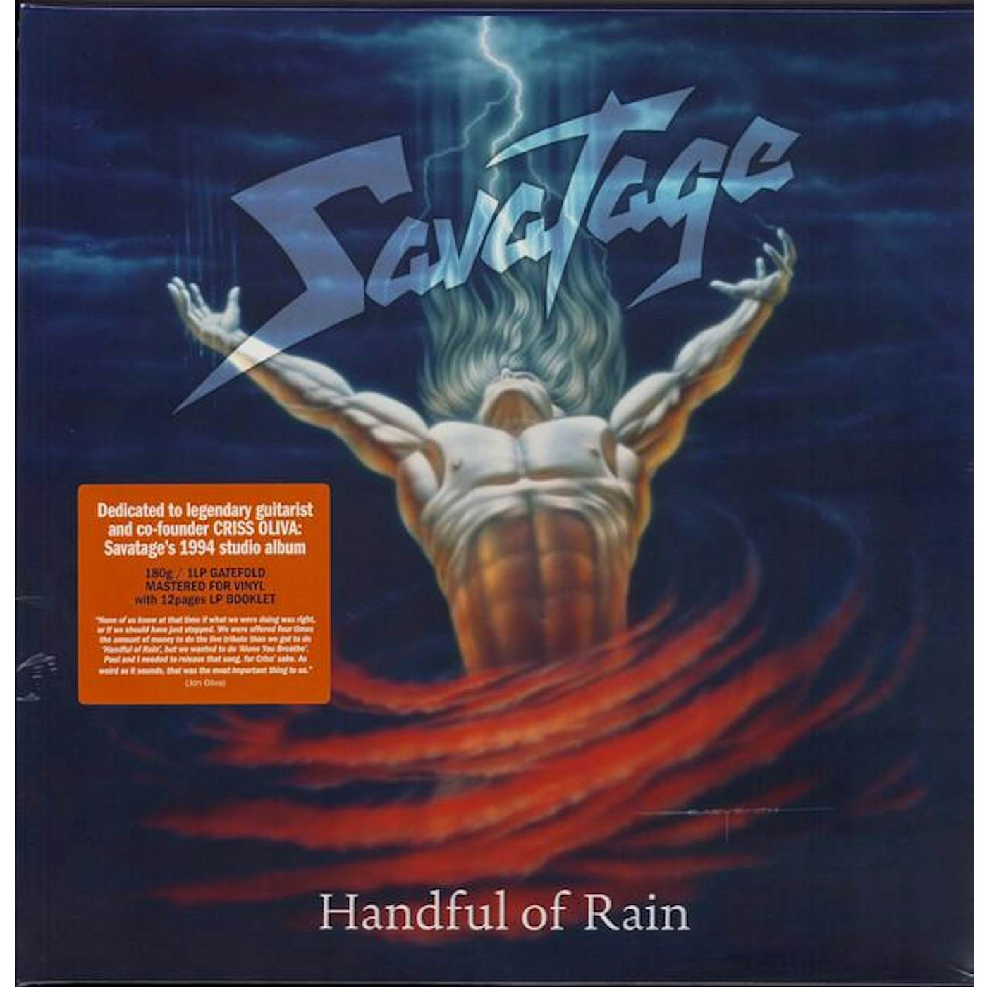Savatage HANDFUL OF RAIN Vinyl Record