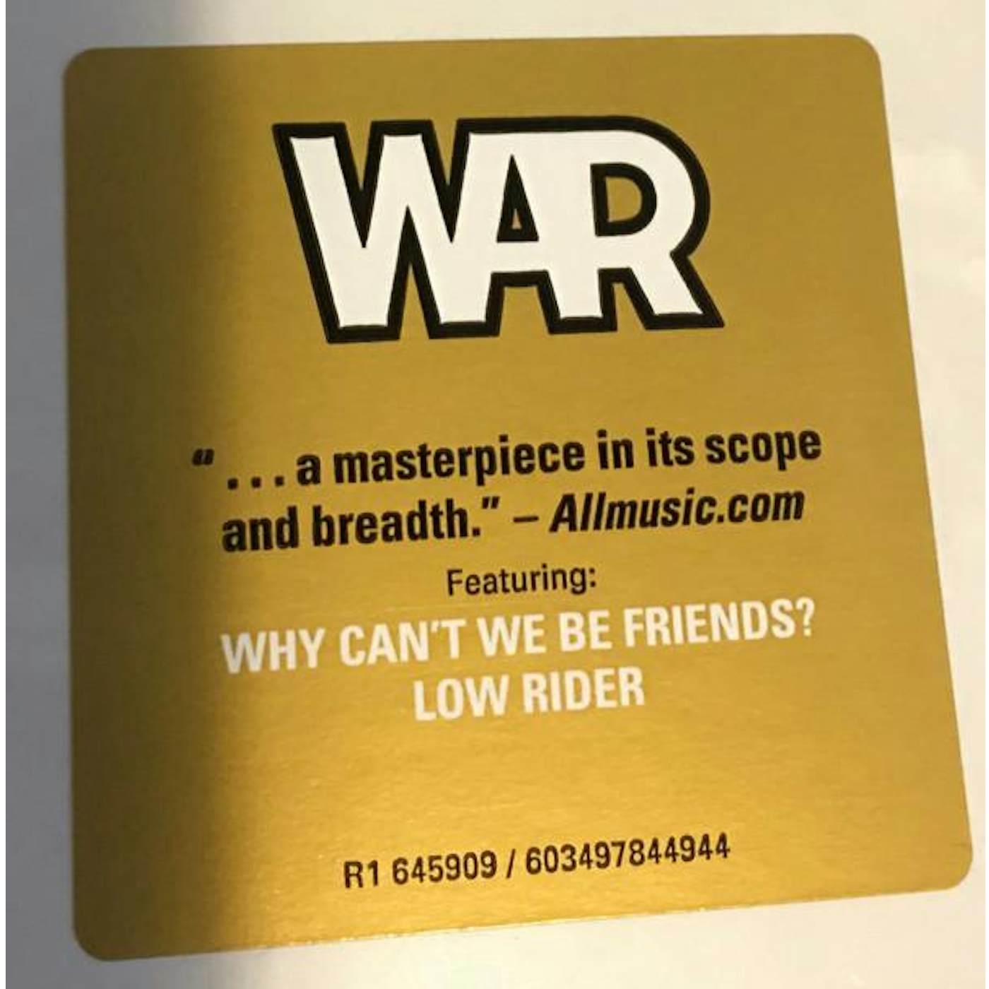 War Why Can't We Be Friends? Vinyl Record