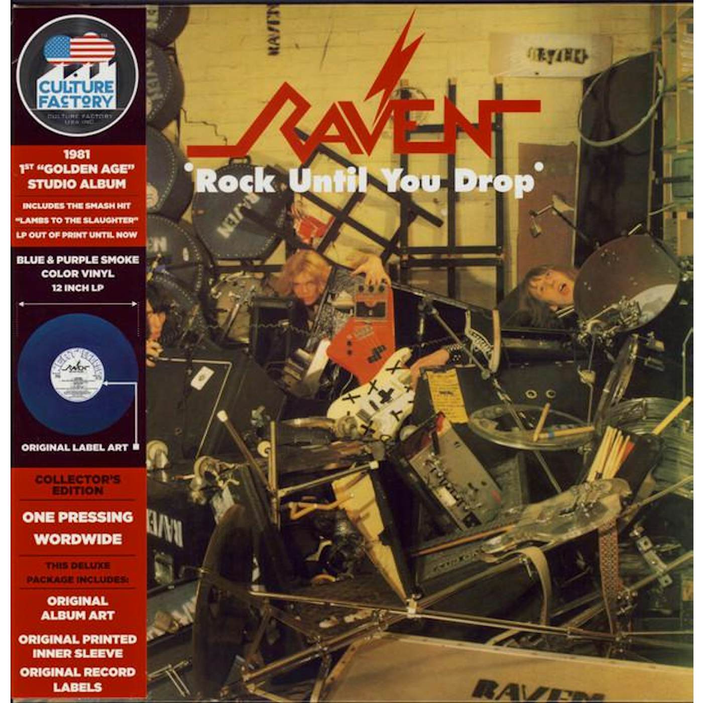 Raven ROCK UNTIL YOU DROP (PURPLE SMOKE VINYL) Vinyl Record