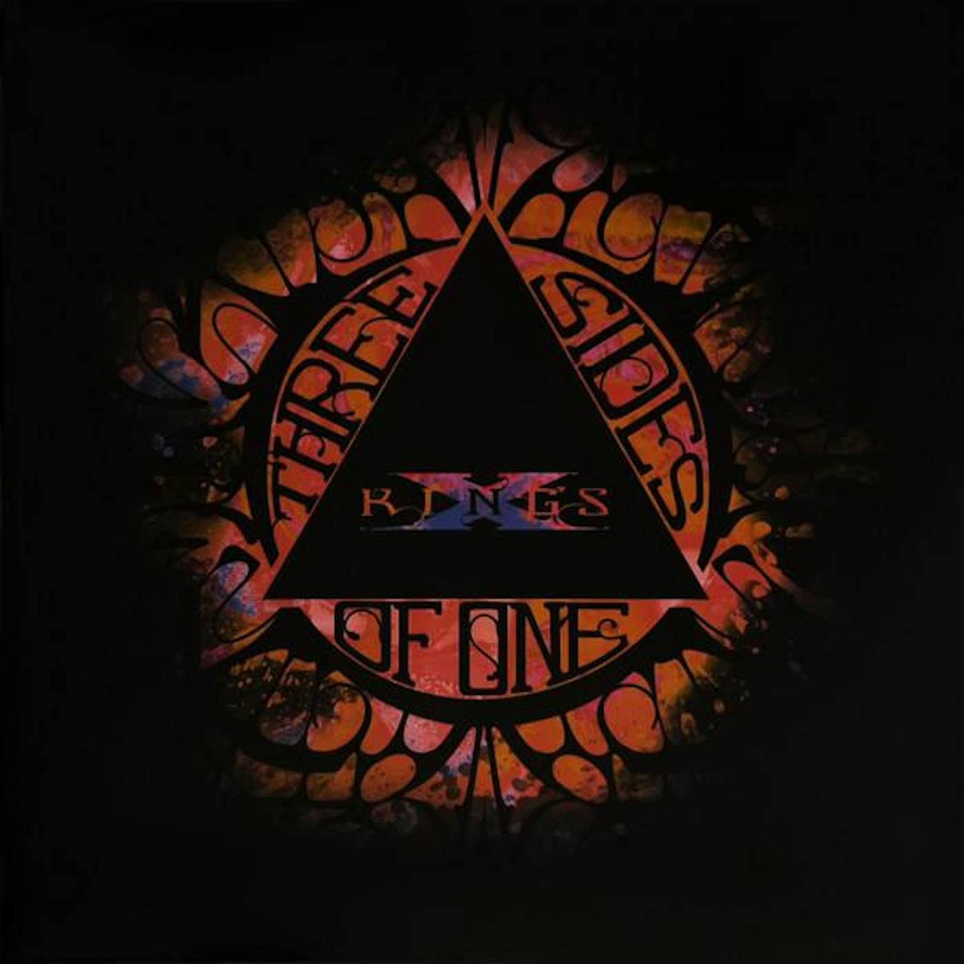 King's X THREE SIDES OF ONE (DELUXE GATEFOLD/TRANSPARENT ORANGE-RED MARBLED VINYL/2LP/CD) Vinyl Record