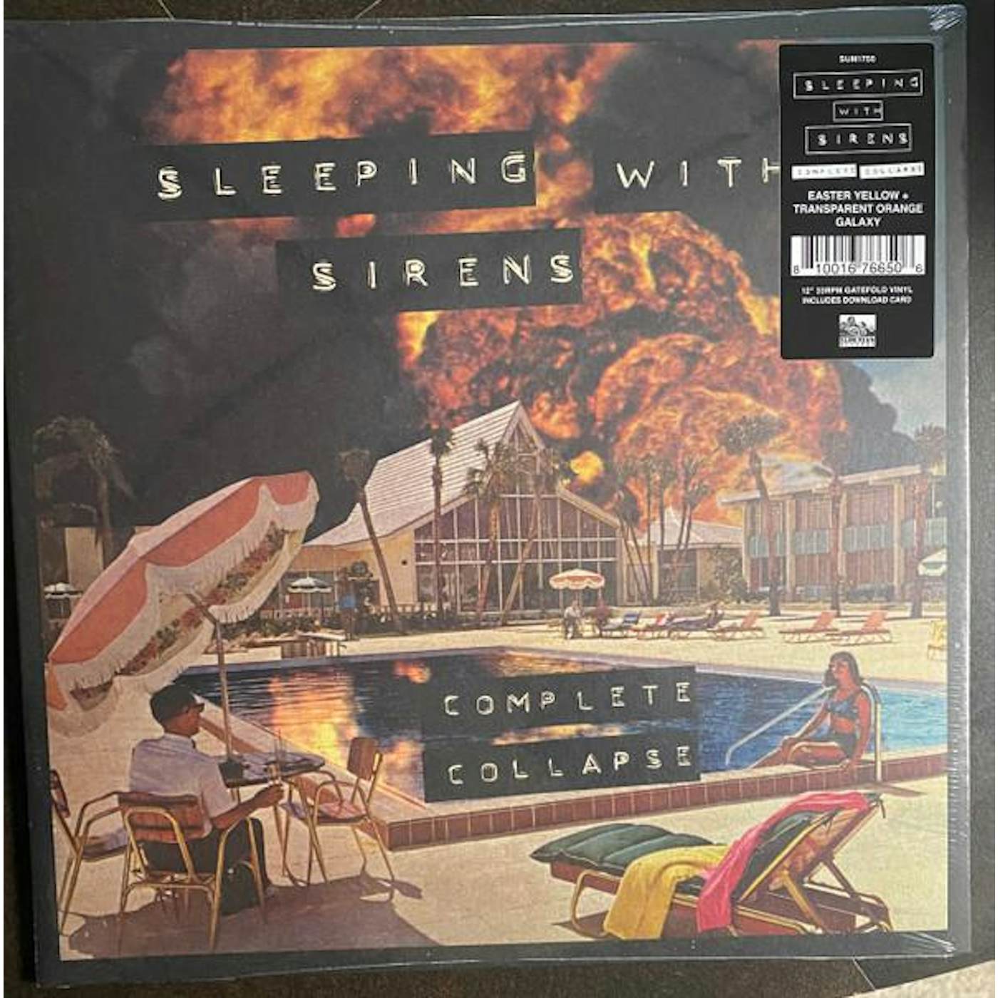 Sleeping With Sirens COMPLETE COLLAPSE (EASTER YELLOW/TRANSLUCENT ORANGE VINYL) Vinyl Record
