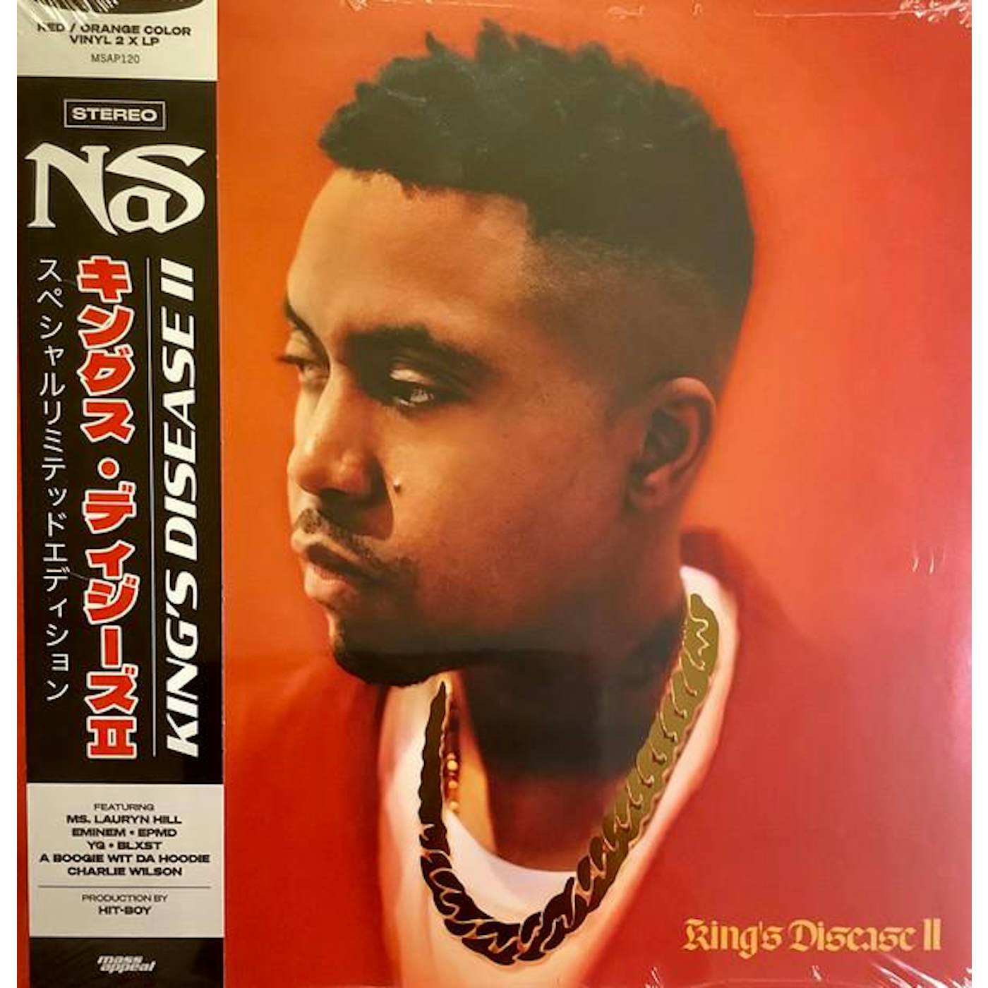 Nas KING'S DISEASE II (RED & TANGERINE COLORED VINYL/2LP) Vinyl Record