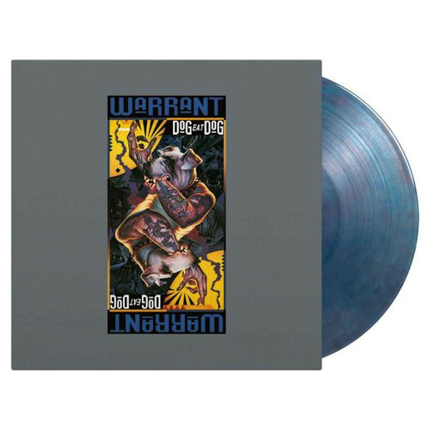Warrant DOG EAT DOG (BLUE & RED MARBLED VINYL) Vinyl Record