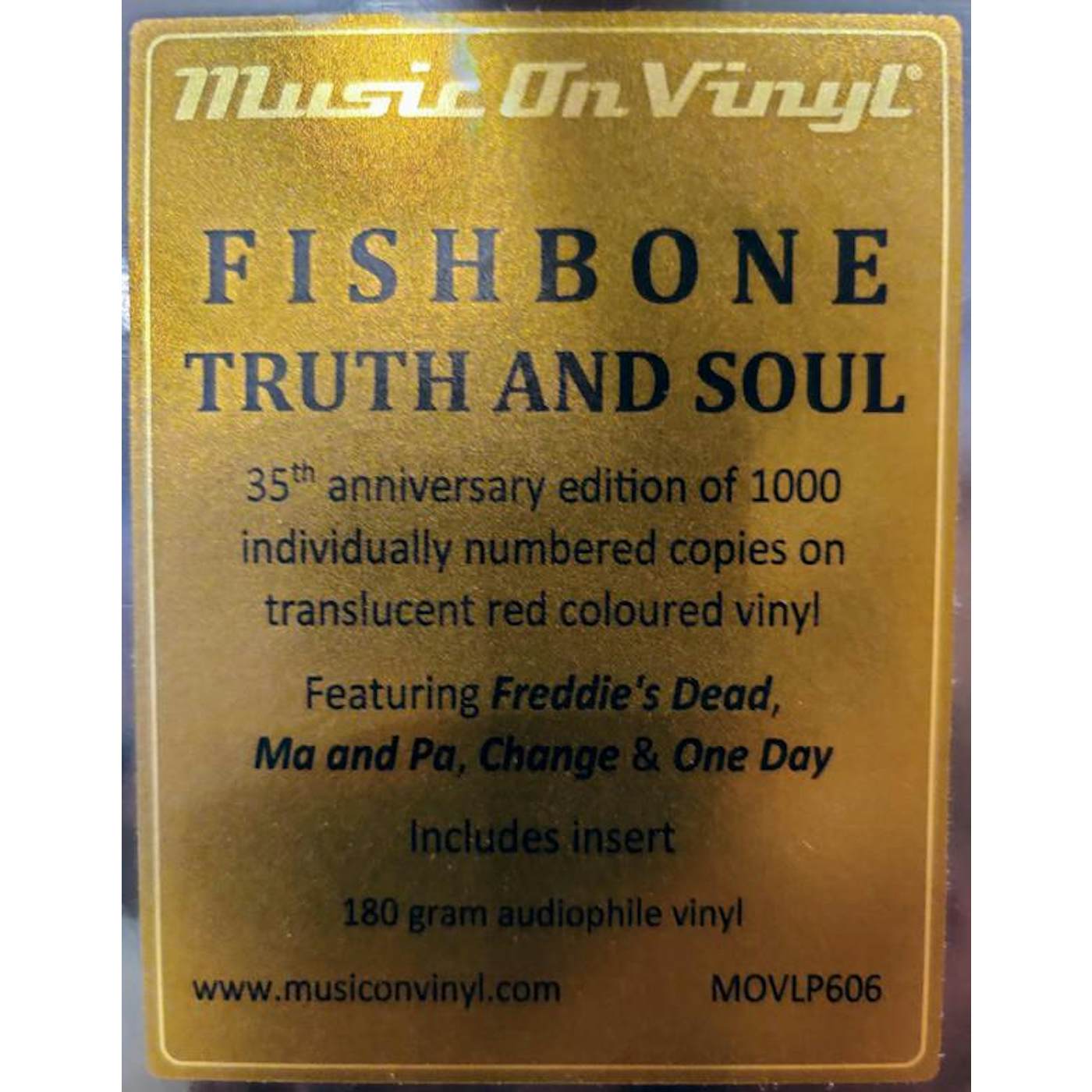 Fishbone TRUTH & SOUL 35TH ANNIV (TRANSLUCENT RED VINYL/180G) Vinyl Record