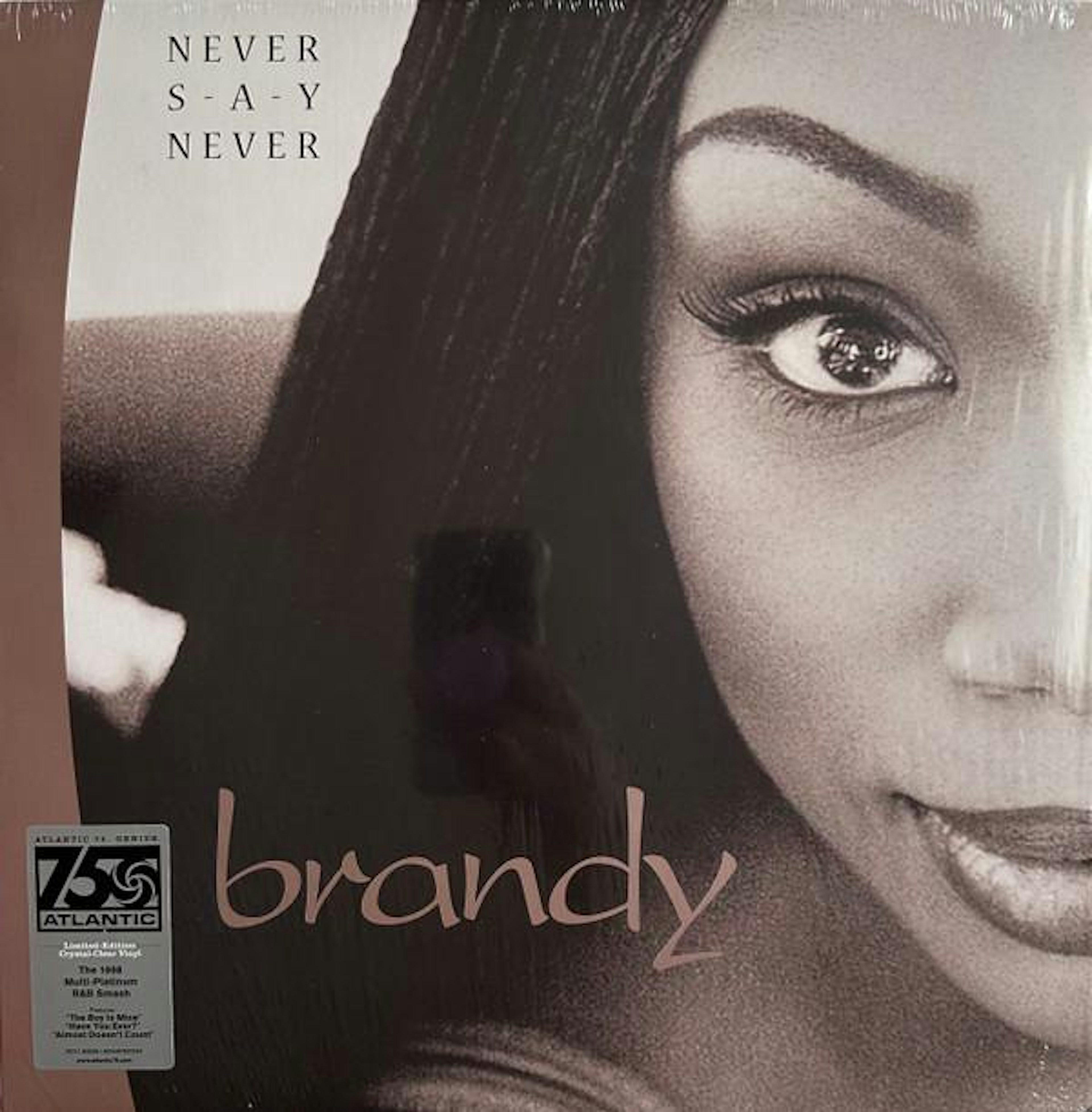 Brandy NEVER SAY NEVER (TRANSPARENT VINYL/2LP) Vinyl Record