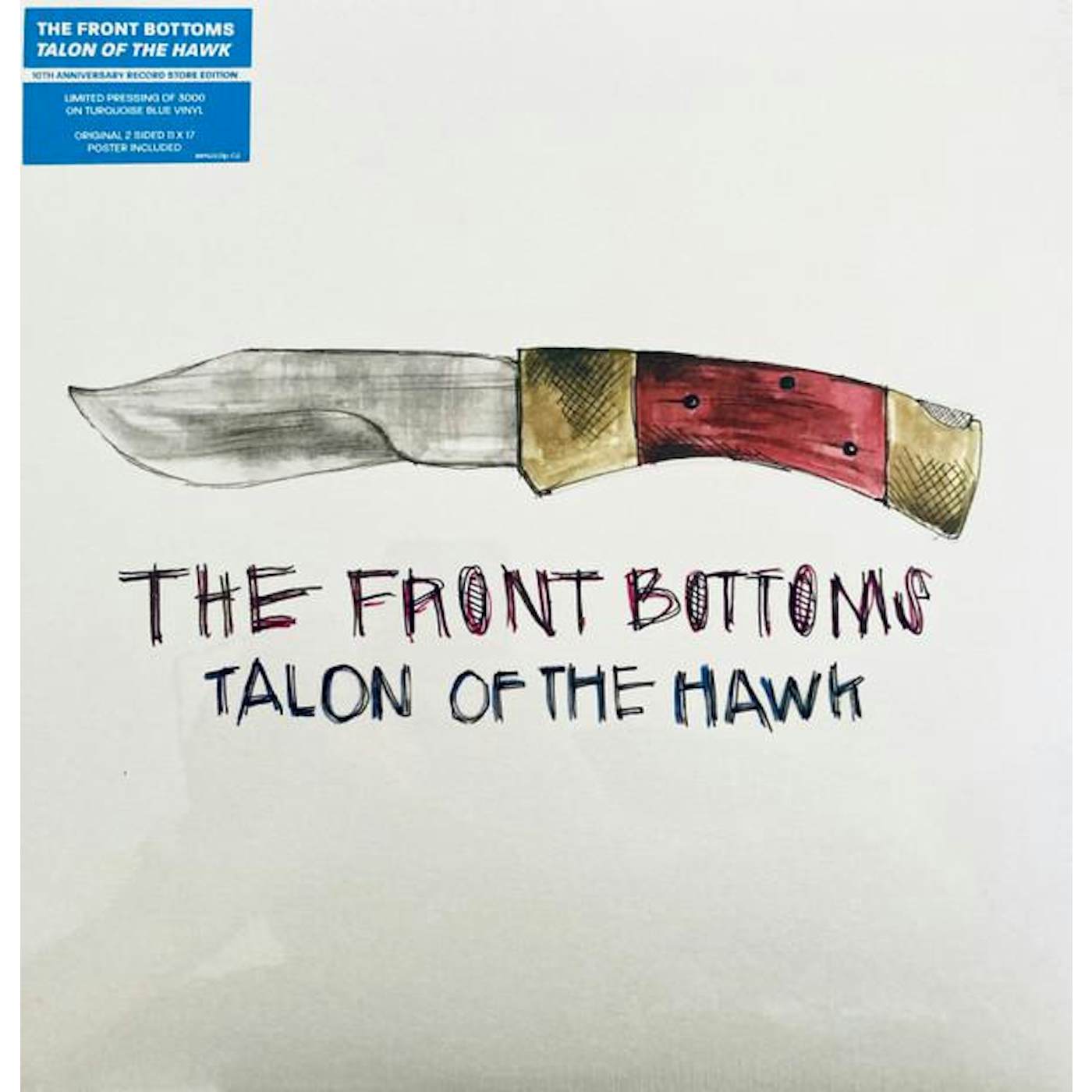 The Front Bottoms TALON OF THE HAWK (10 YEAR ANNIVERSARY EDITION/TURQUOISE BLUE VINYL) Vinyl Record