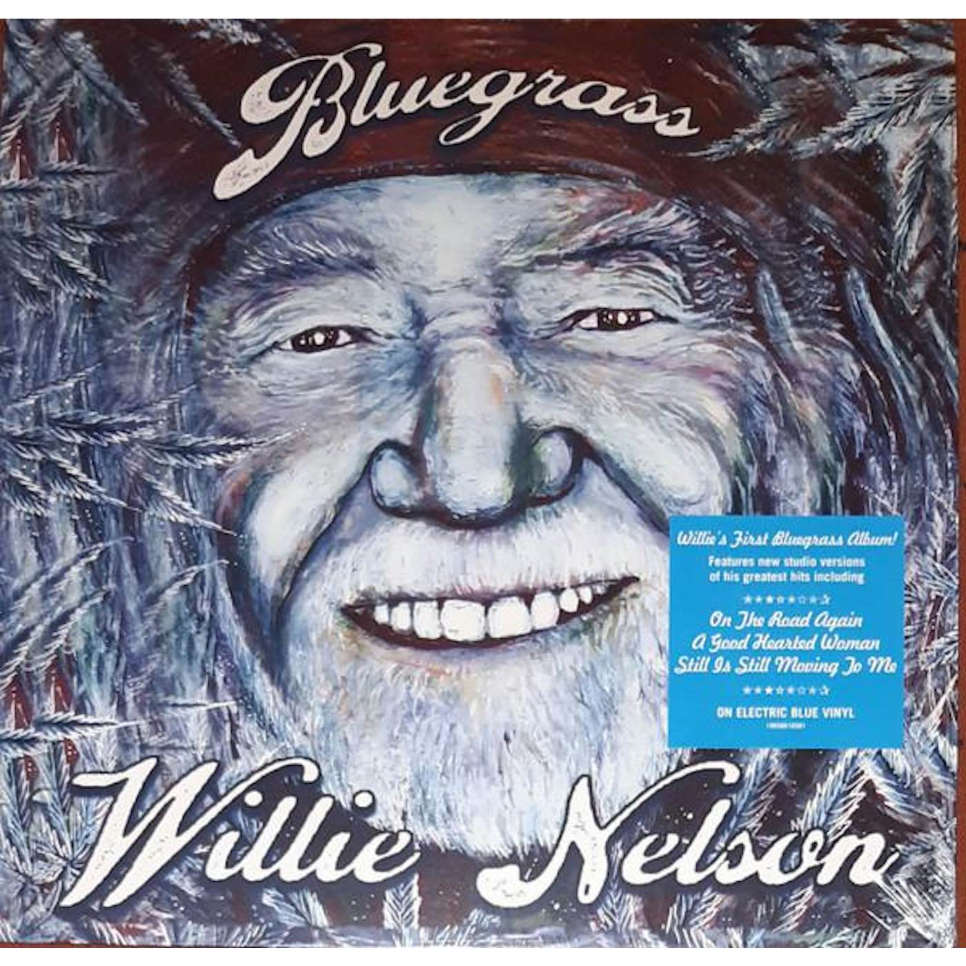 Willie Nelson Bluegrass (Electric Blue) Vinyl Record
