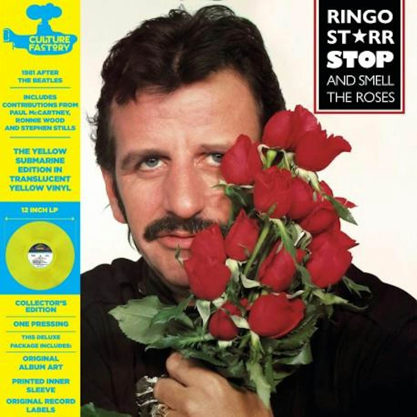 Ringo Starr Stop & Smell The Roses: Yellow Submarine Edition (Yellow) Vinyl Record