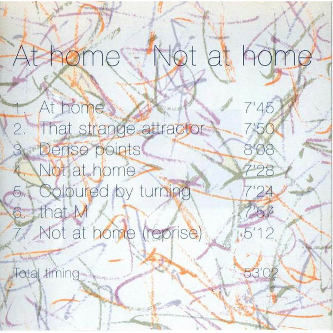 Wim Mertens AT HOME NOT AT HOME CD