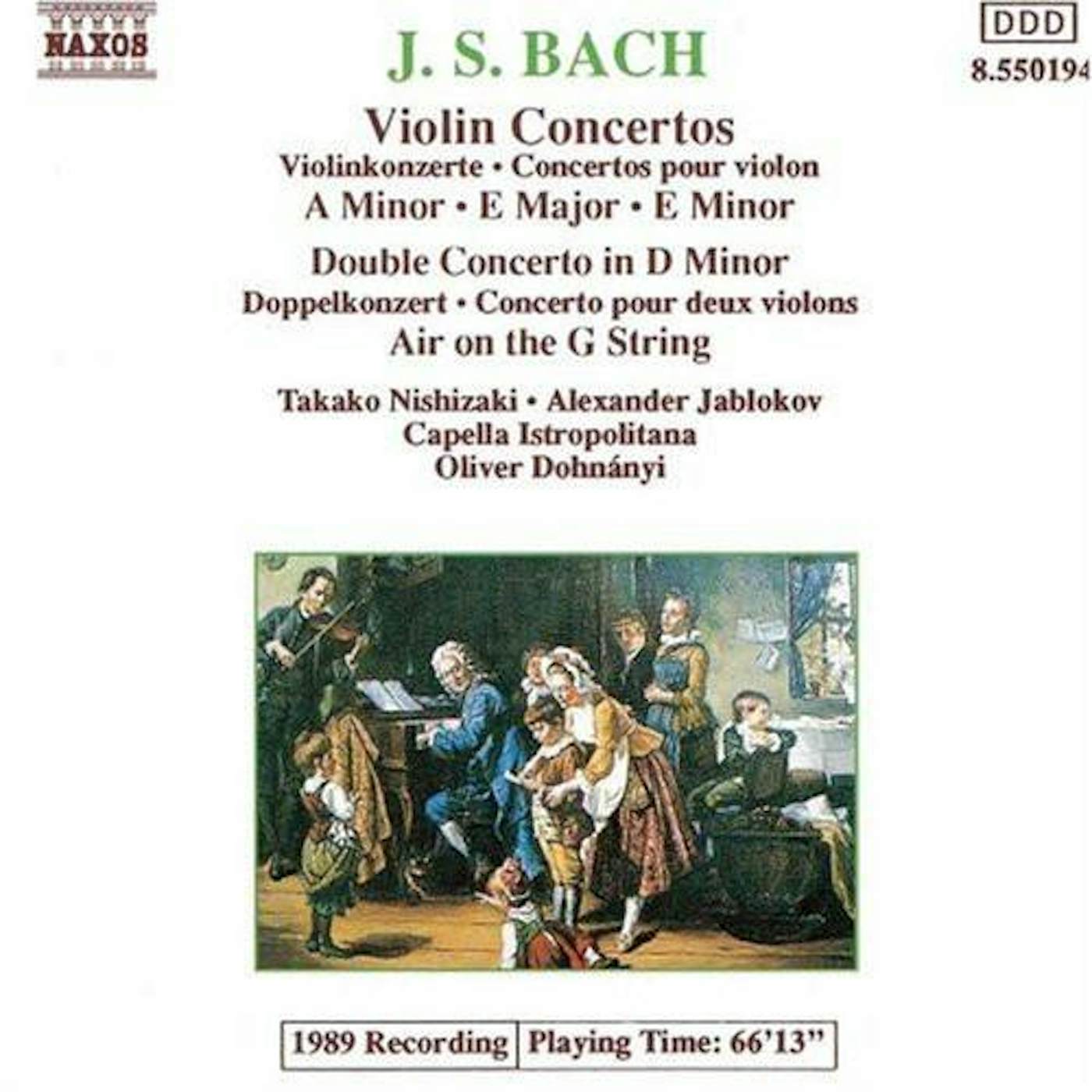 Johann Sebastian Bach VIOLIN CONCERTOS CD
