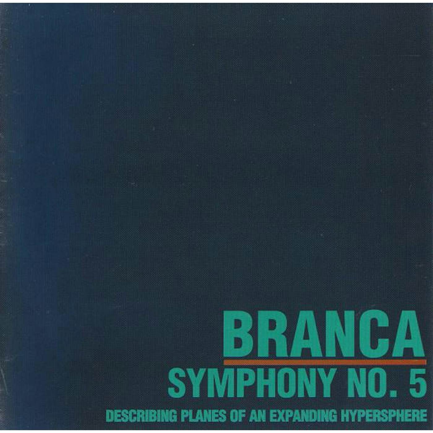 Glenn Branca SYMPHONY #5..HYPERSPHERE CD