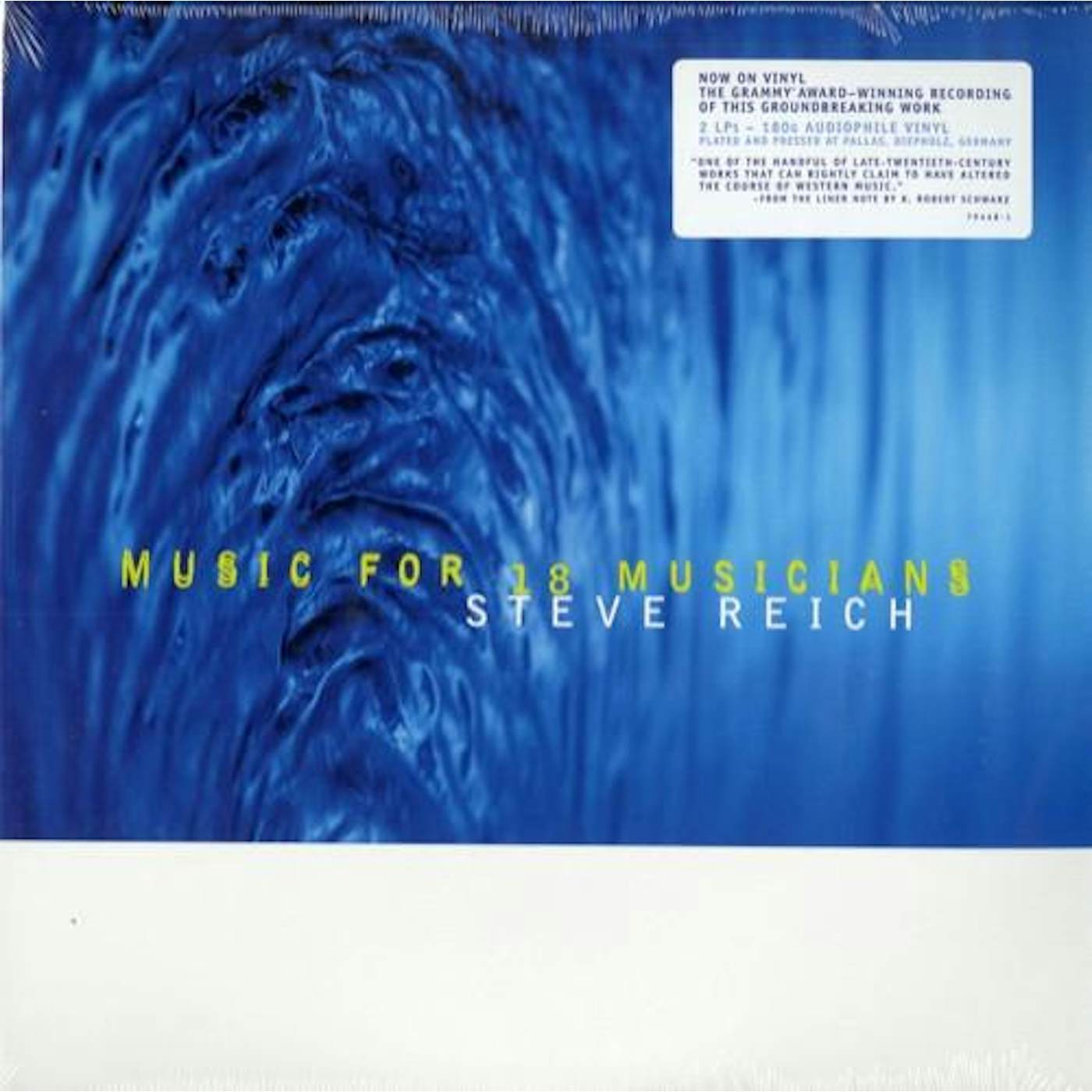 Steve Reich MUSIC FOR 18 MUSICIANS (180G) Vinyl Record