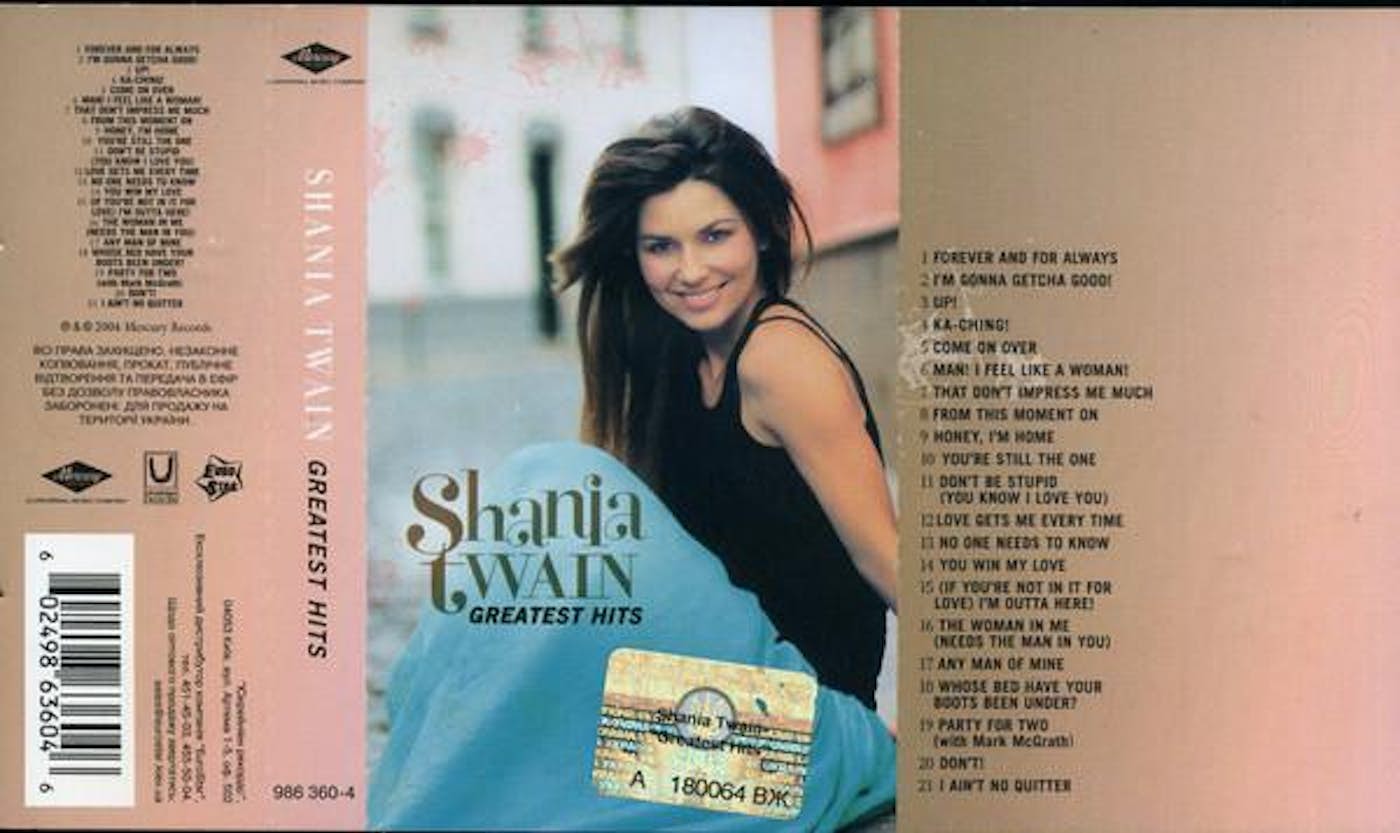 Shania Twain GREATEST HITS CD