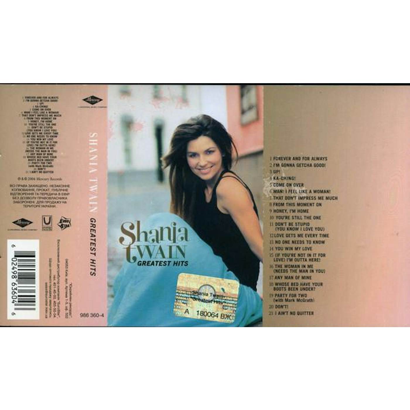 Shania Twain GREATEST HITS CD