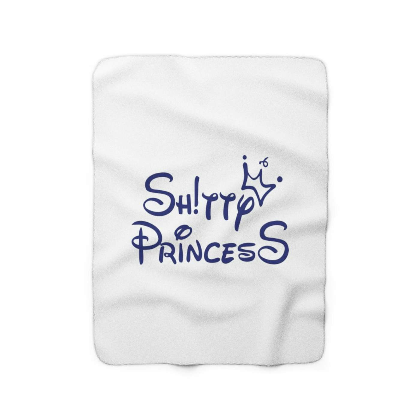 Sherpa Fleece Blanket Shitty Princess Navy OG Logo