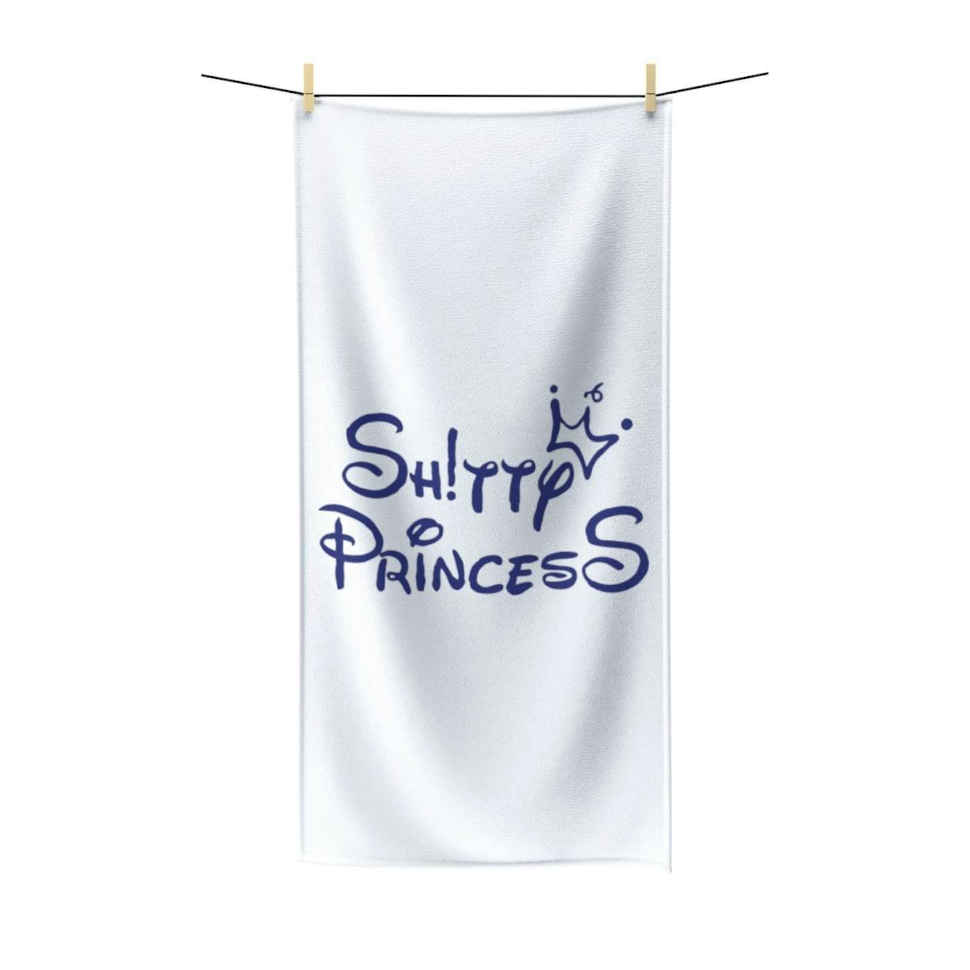 Polycotton Towel Shitty Princess Navy OG Logo