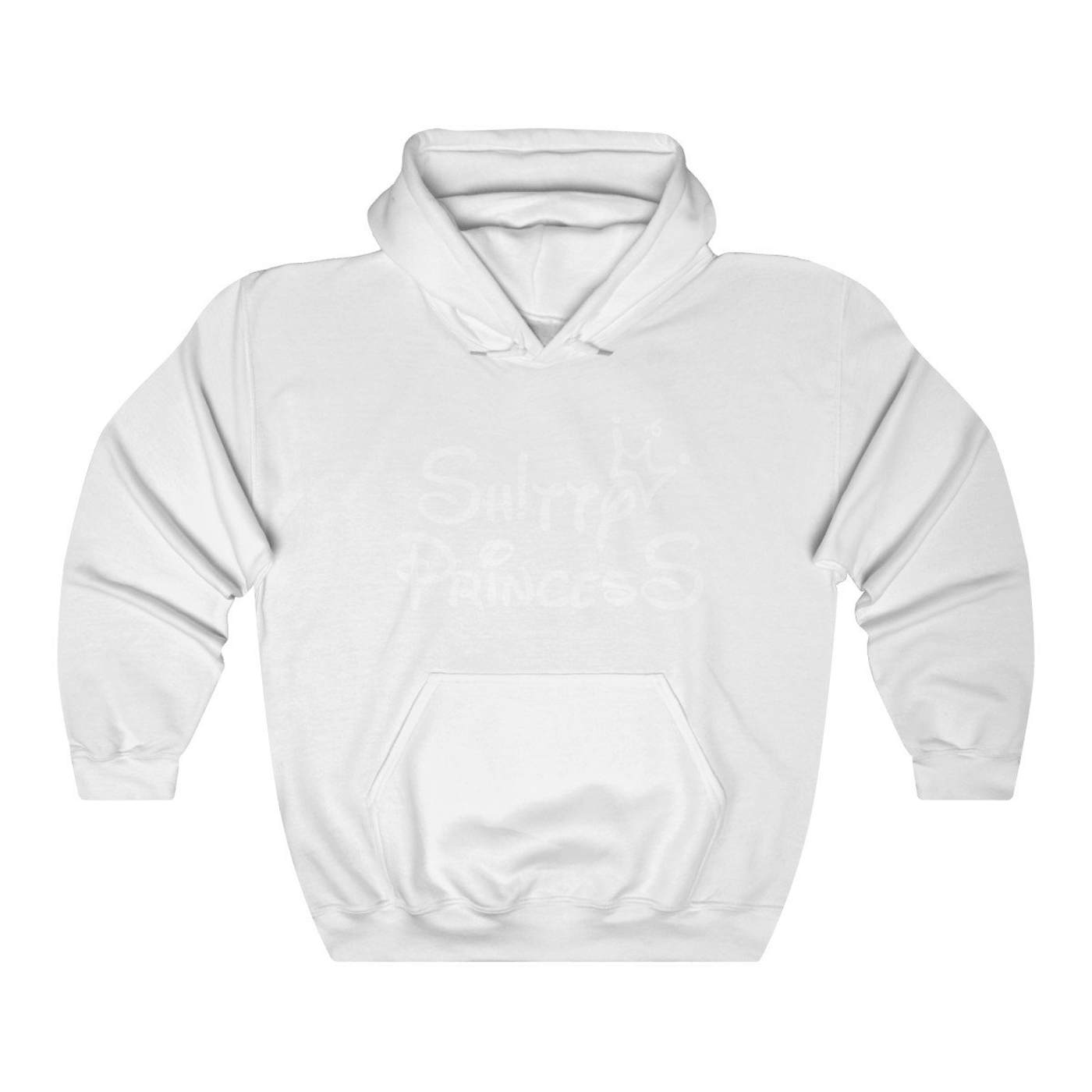Unisex Heavy Blend™ Hooded Sweatshirt Shitty Princess White OG Logo