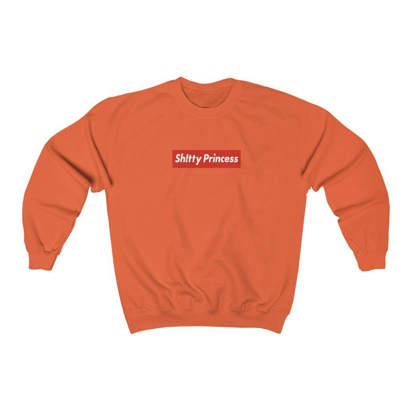 Unisex Heavy Blend™ Crewneck Sweatshirt in Shitty Princess Red Logo