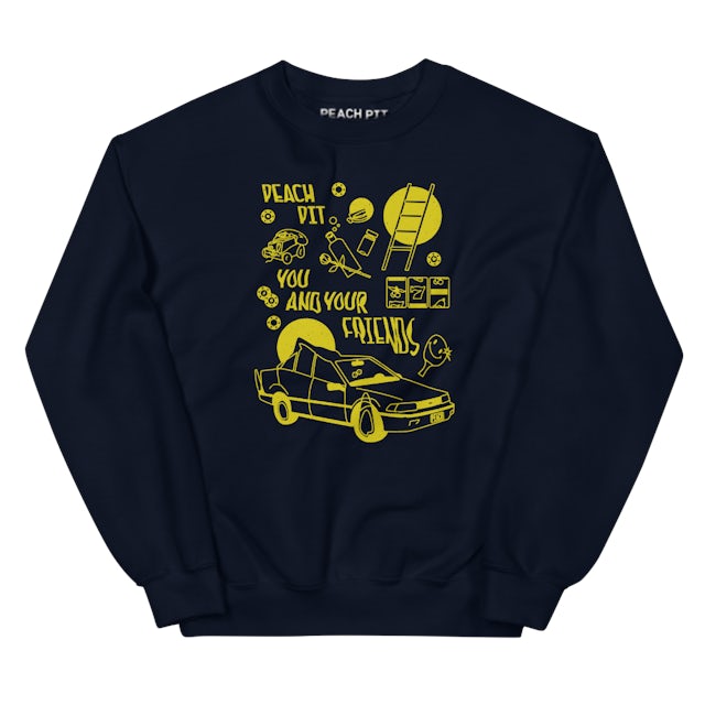 Peach Pit You And Your Friends Retro Crewneck Peach Pit You And Your Friends Retro Crewneck