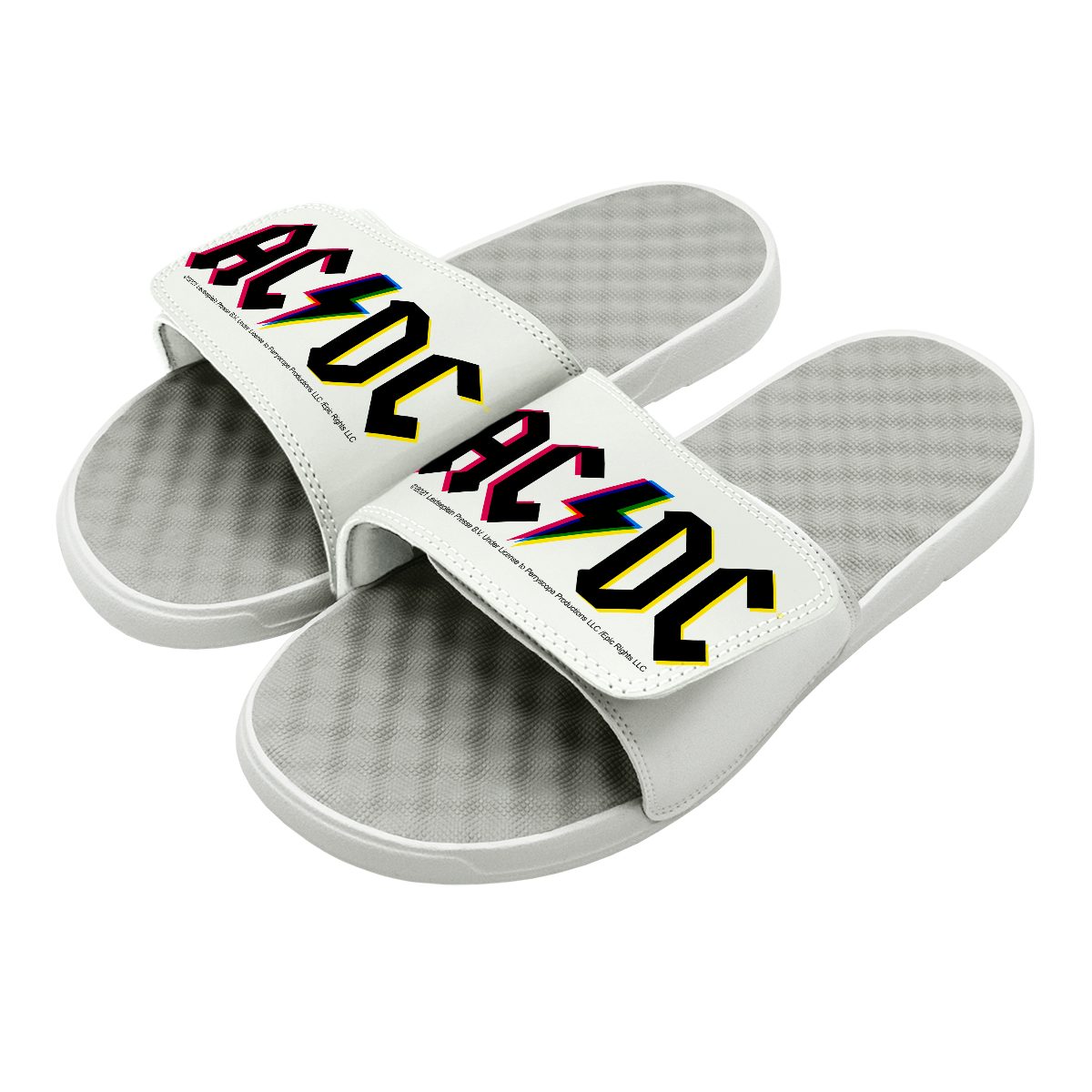 Neon AC/DC Glitch Logo AC/DC Sandals