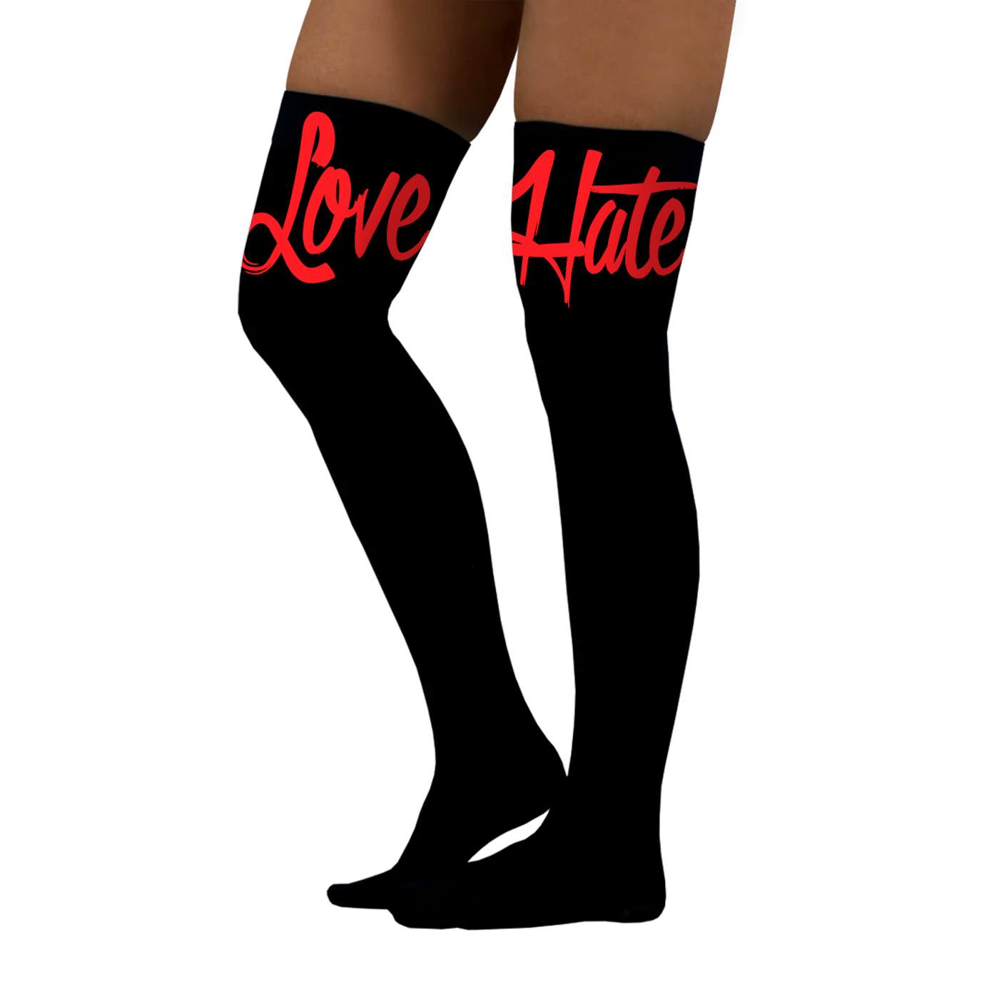 YFN Lucci Love Hate Knee High Socks