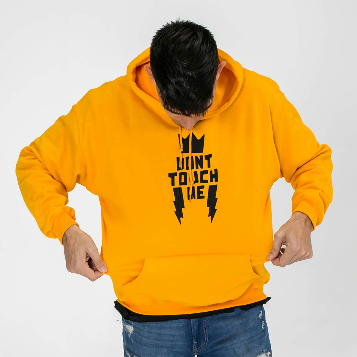 King and The Sting Don t Touch Me Gold Hoodie