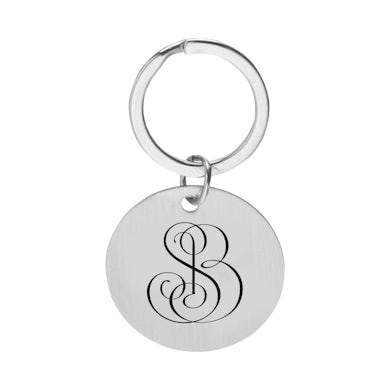 Sarah Brightman SB Monogram Silver Dog Tag / Key Ring