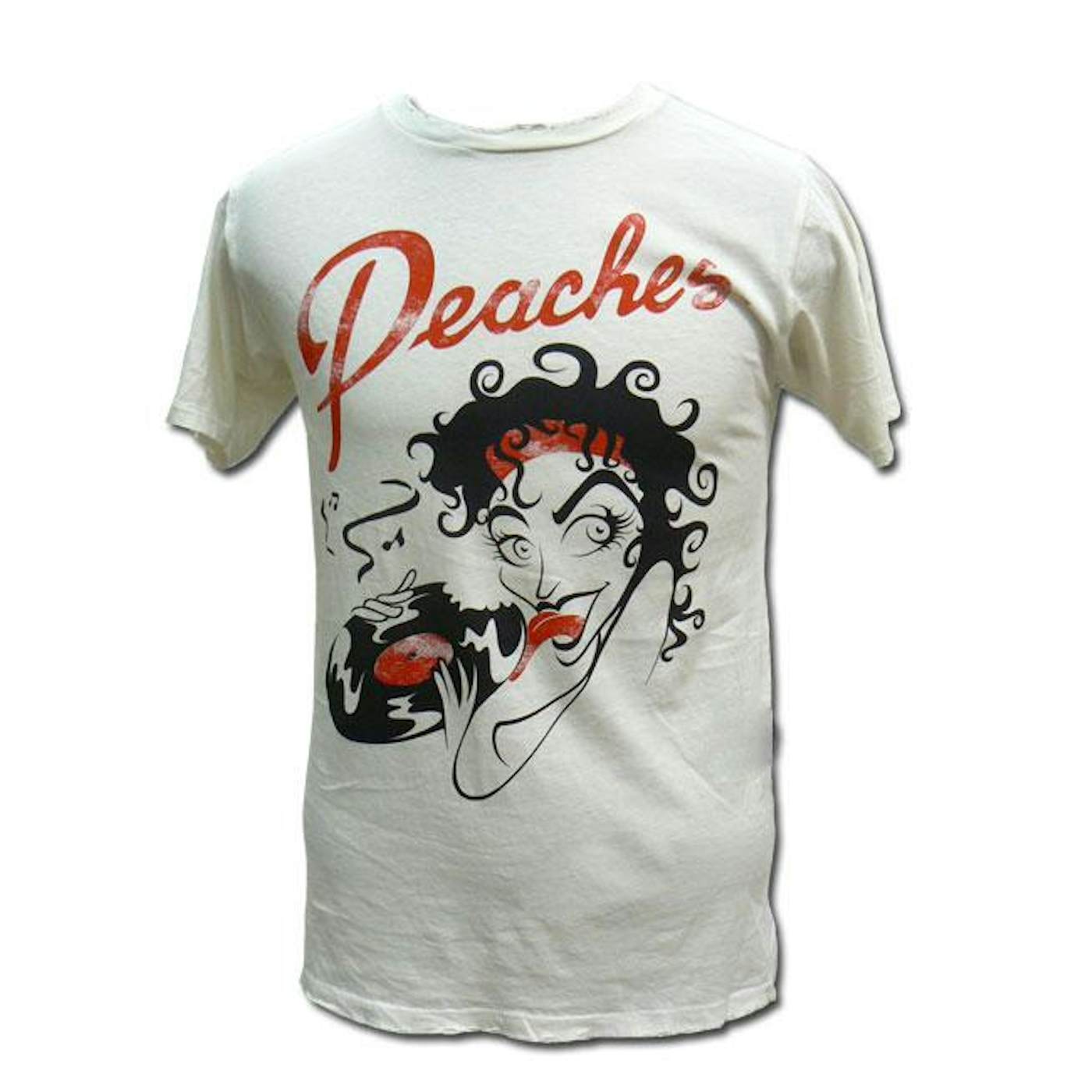 Peaches White Delicious Vinyl T-Shirt