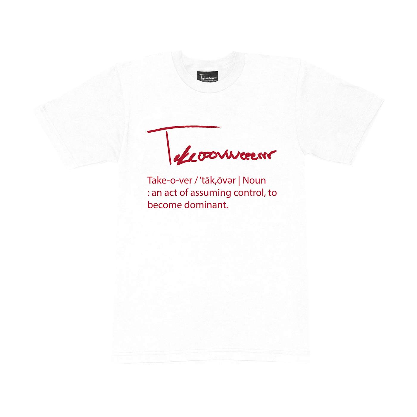 Taylor J Takeover Definition Tee (White/Red)