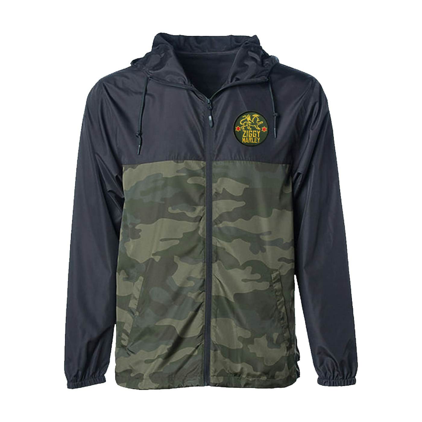 Ziggy Marley Lion Patch Camo Windbreaker