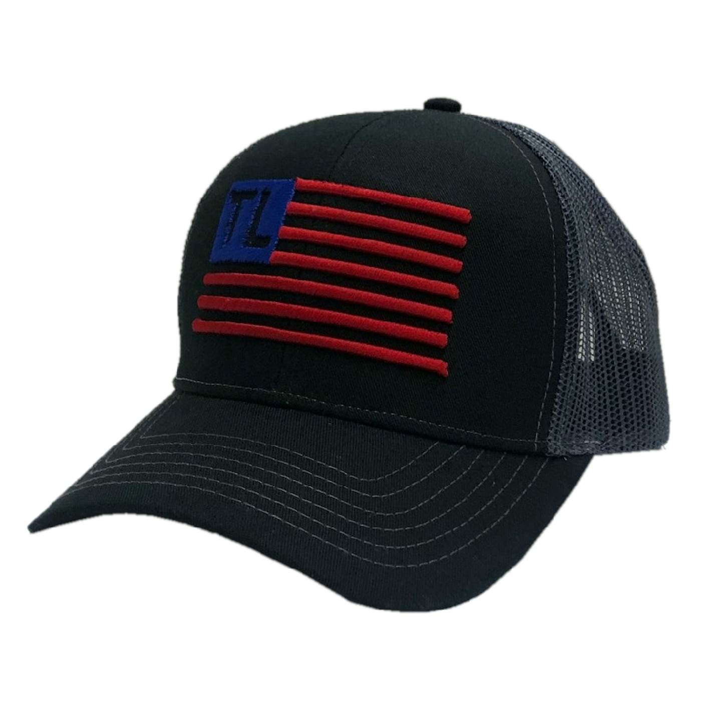 Tracy Lawrence Black and Charcoal Flag Ballcap