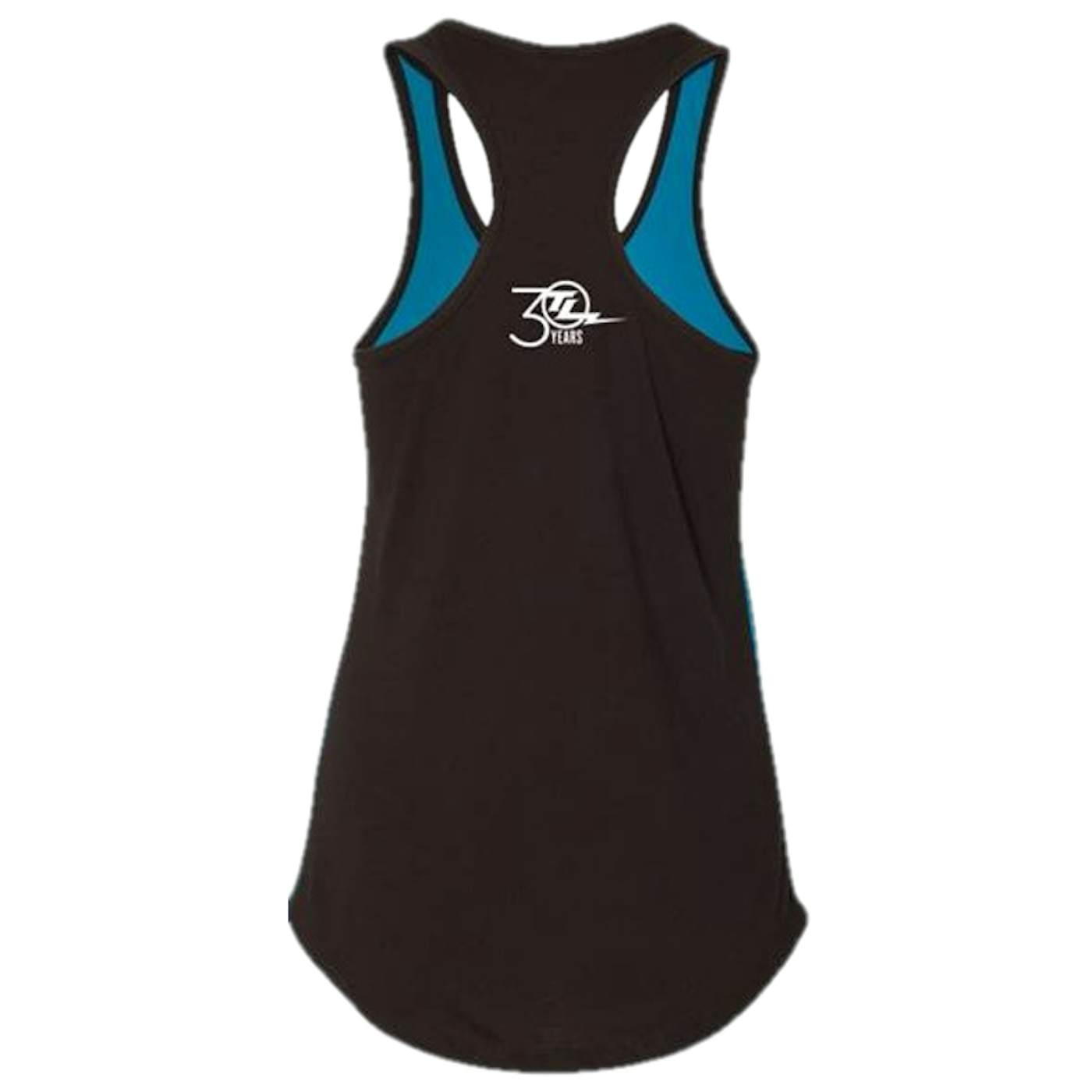 Tracy Lawrence Turquoise and Black Colorblock Tank Top