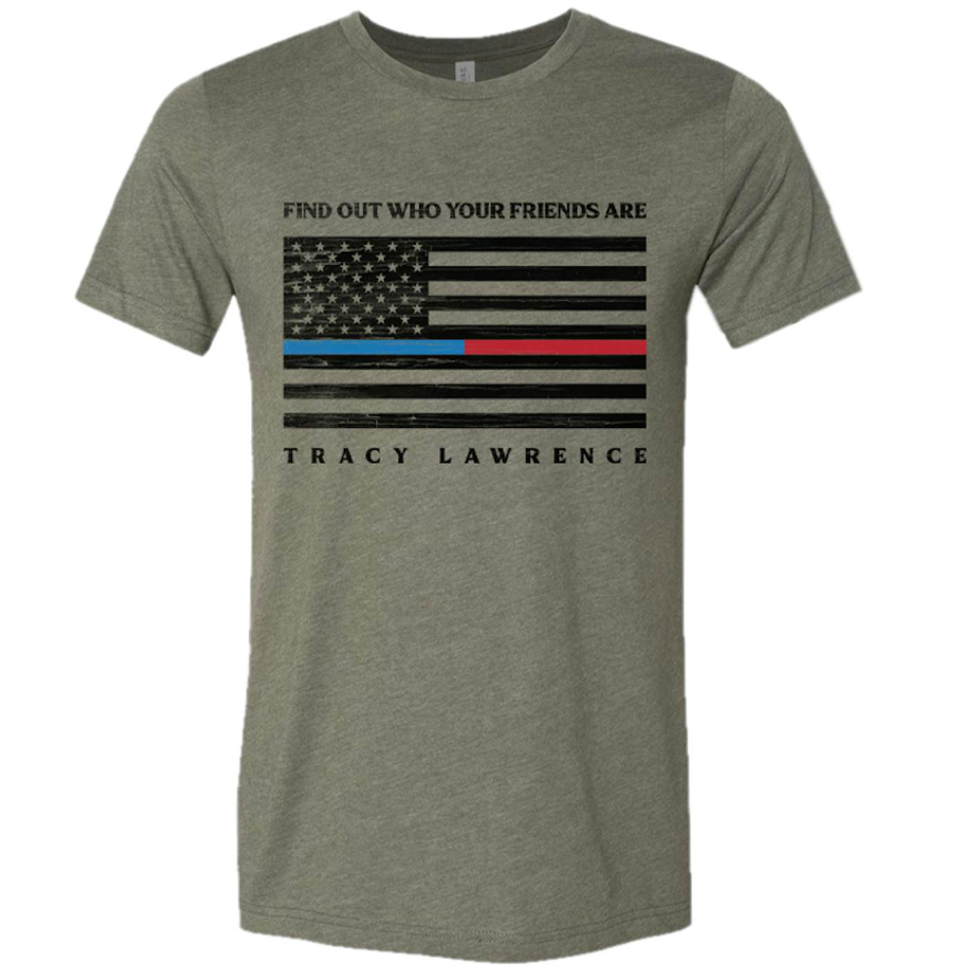 Tracy Lawrence Heather Military Green First Responders Tee