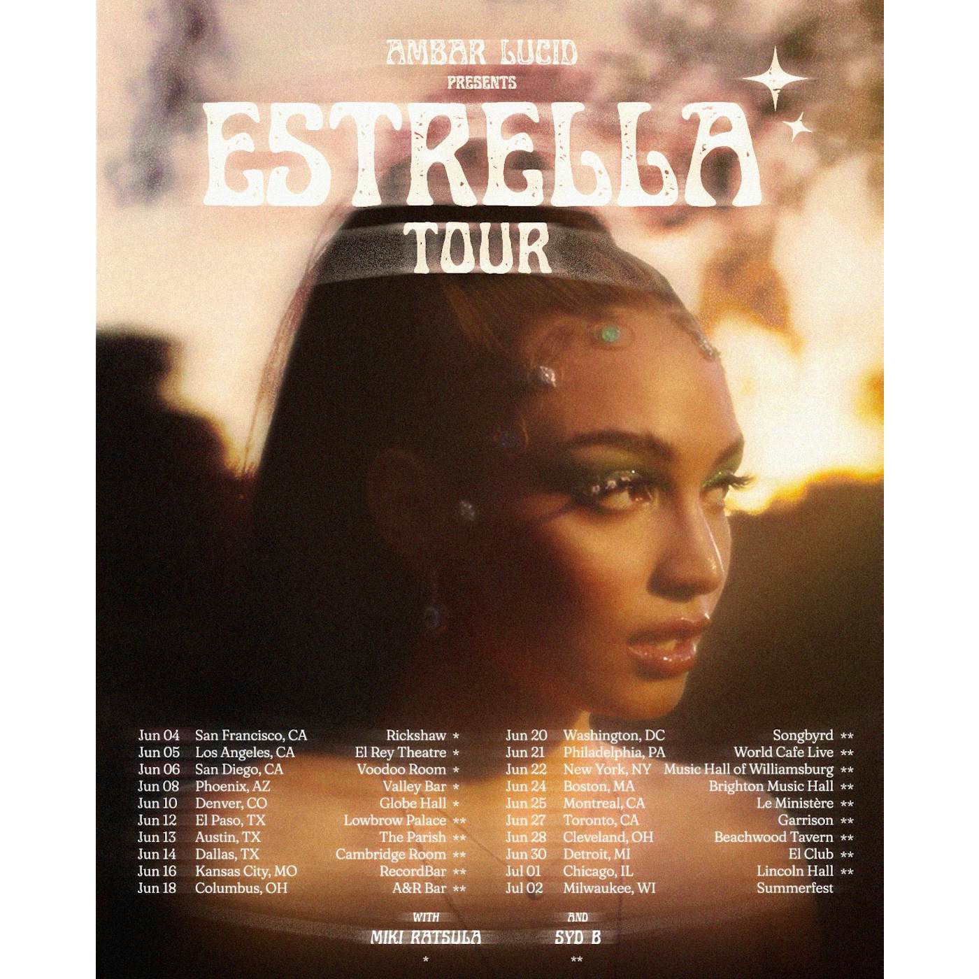 Ambar Lucid ESTRELLA Tour Poster (SIGNED)