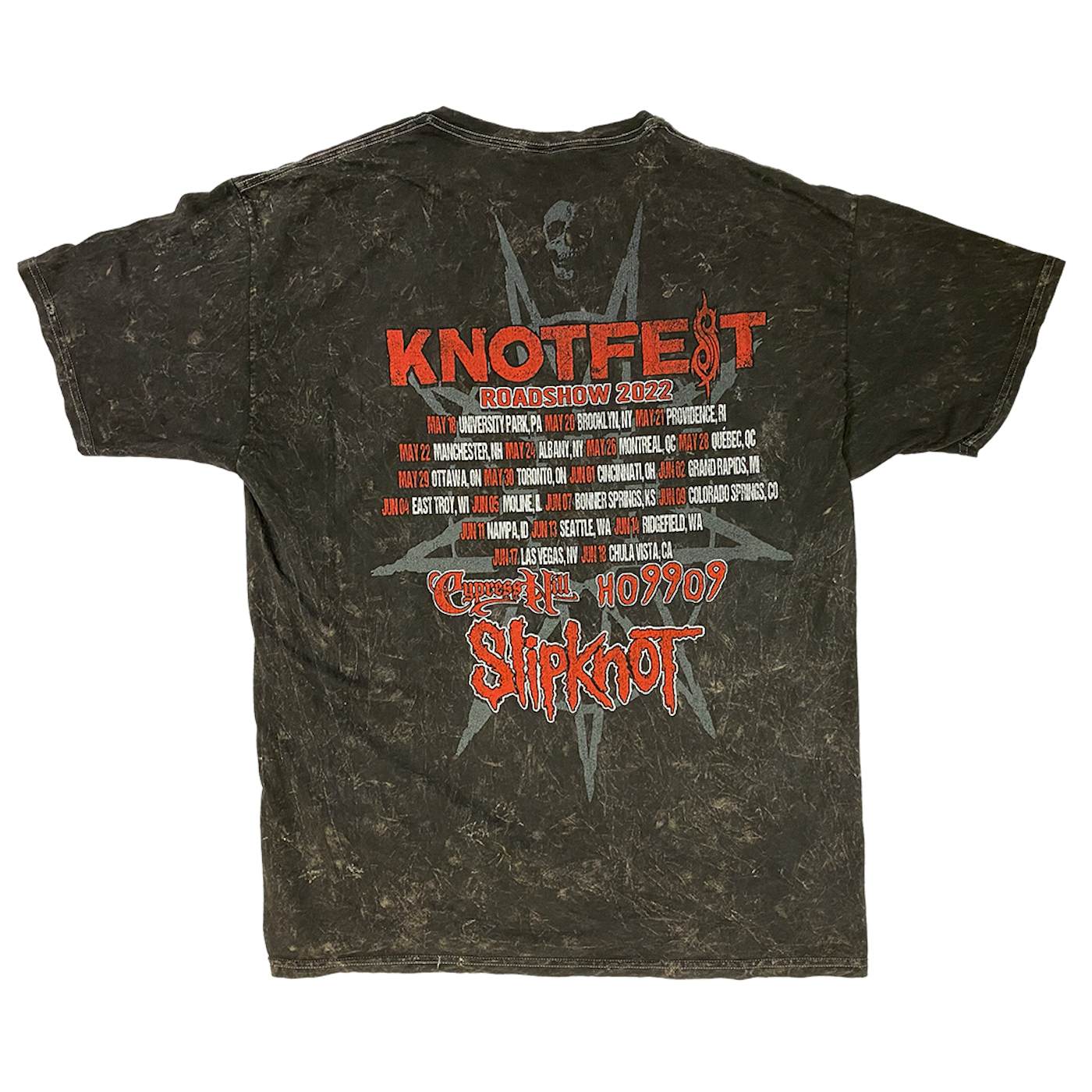 Slipknot Knotfest Leg 2 Tour T-Shirt in Vintage Grey