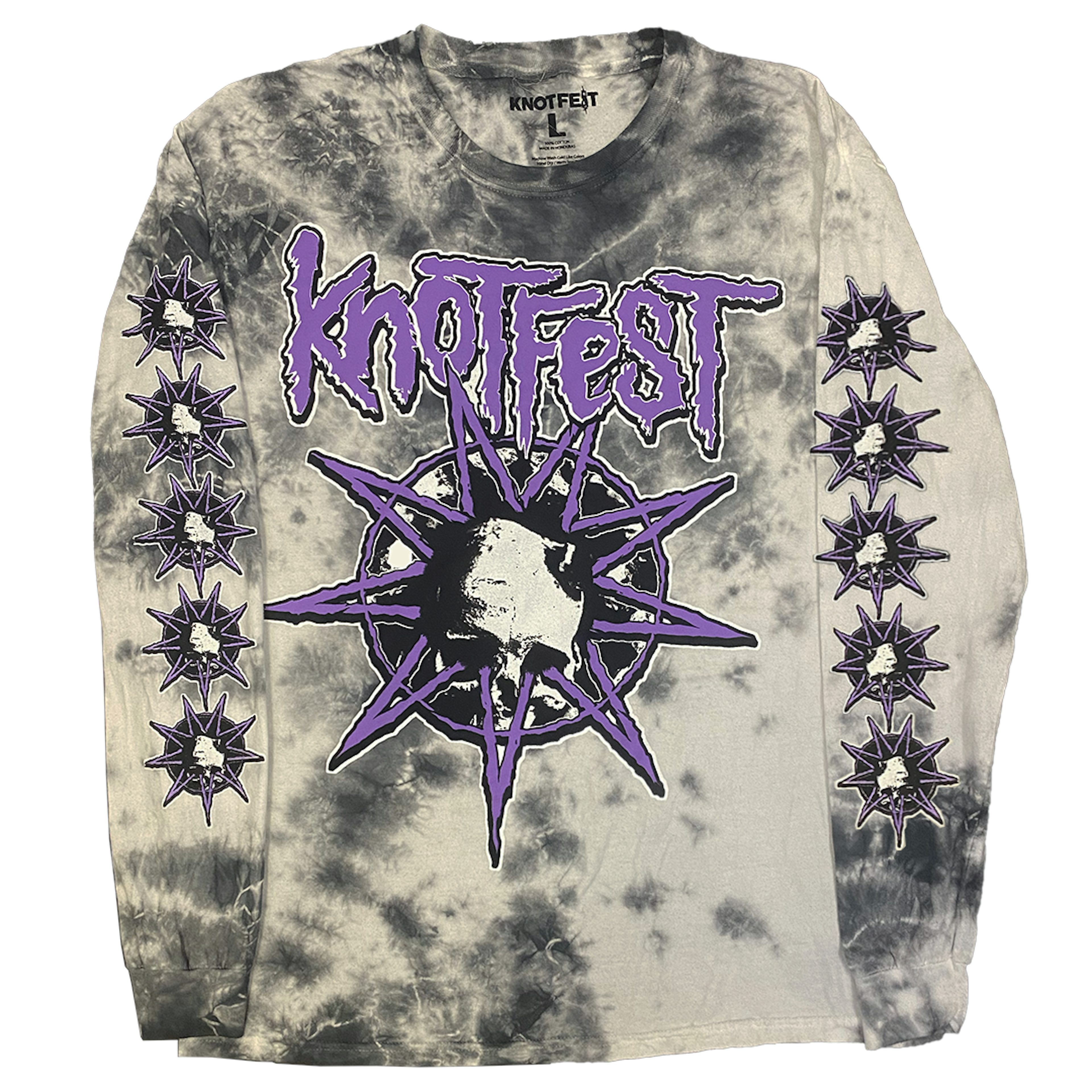 Slipknot Knotfest Leg 2 Deathknot Purple Bomba Tie Dye Long Sleeve TShirt