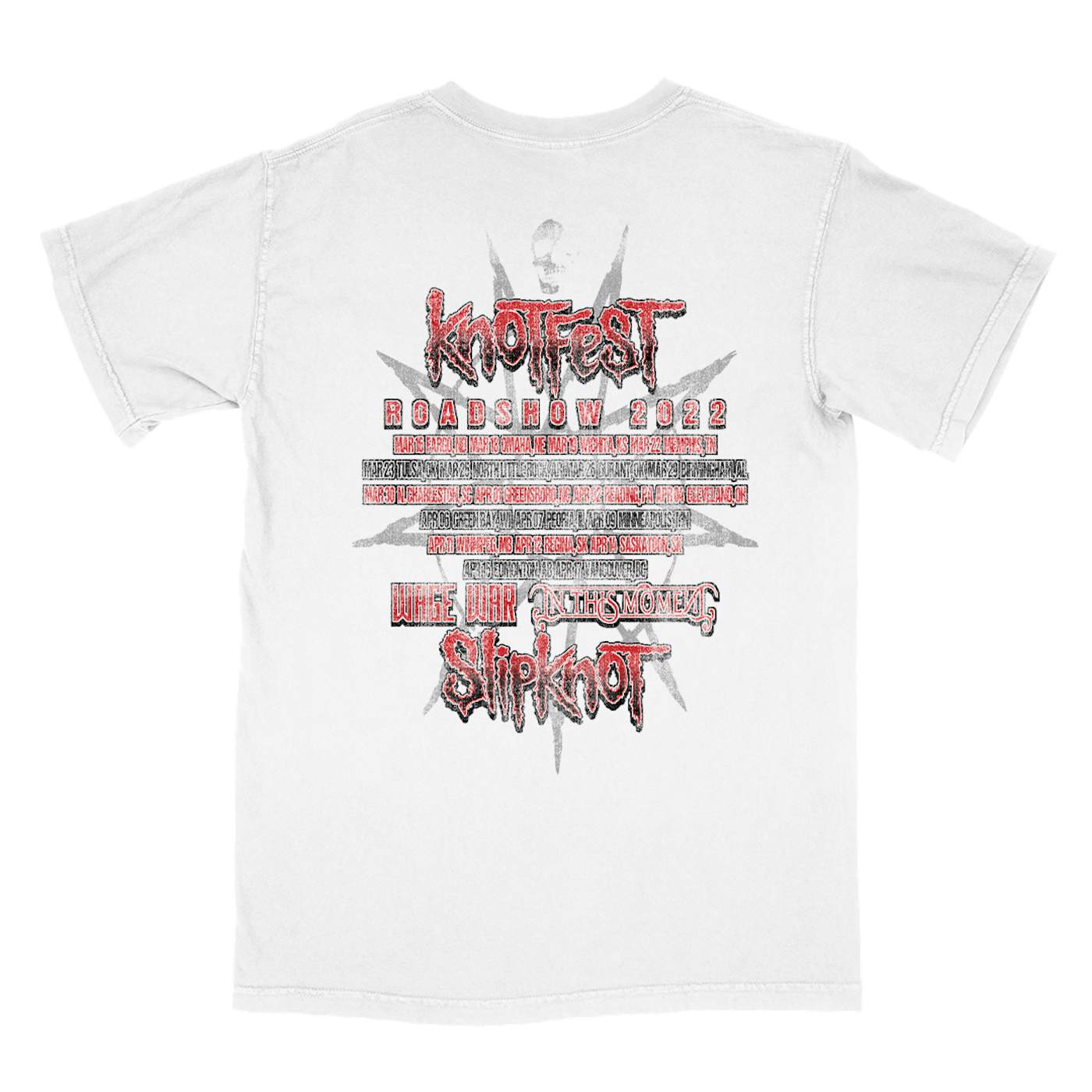 Slipknot Knotfest Leg 1 Tour T-shirt in White